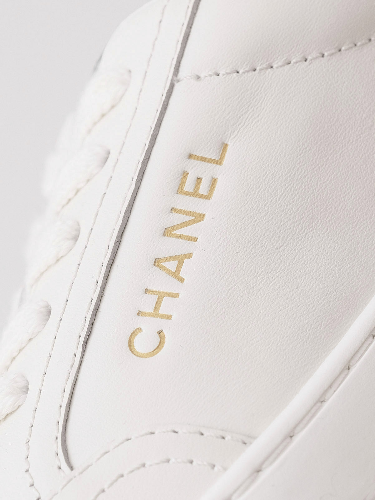 Chanel small white shoes