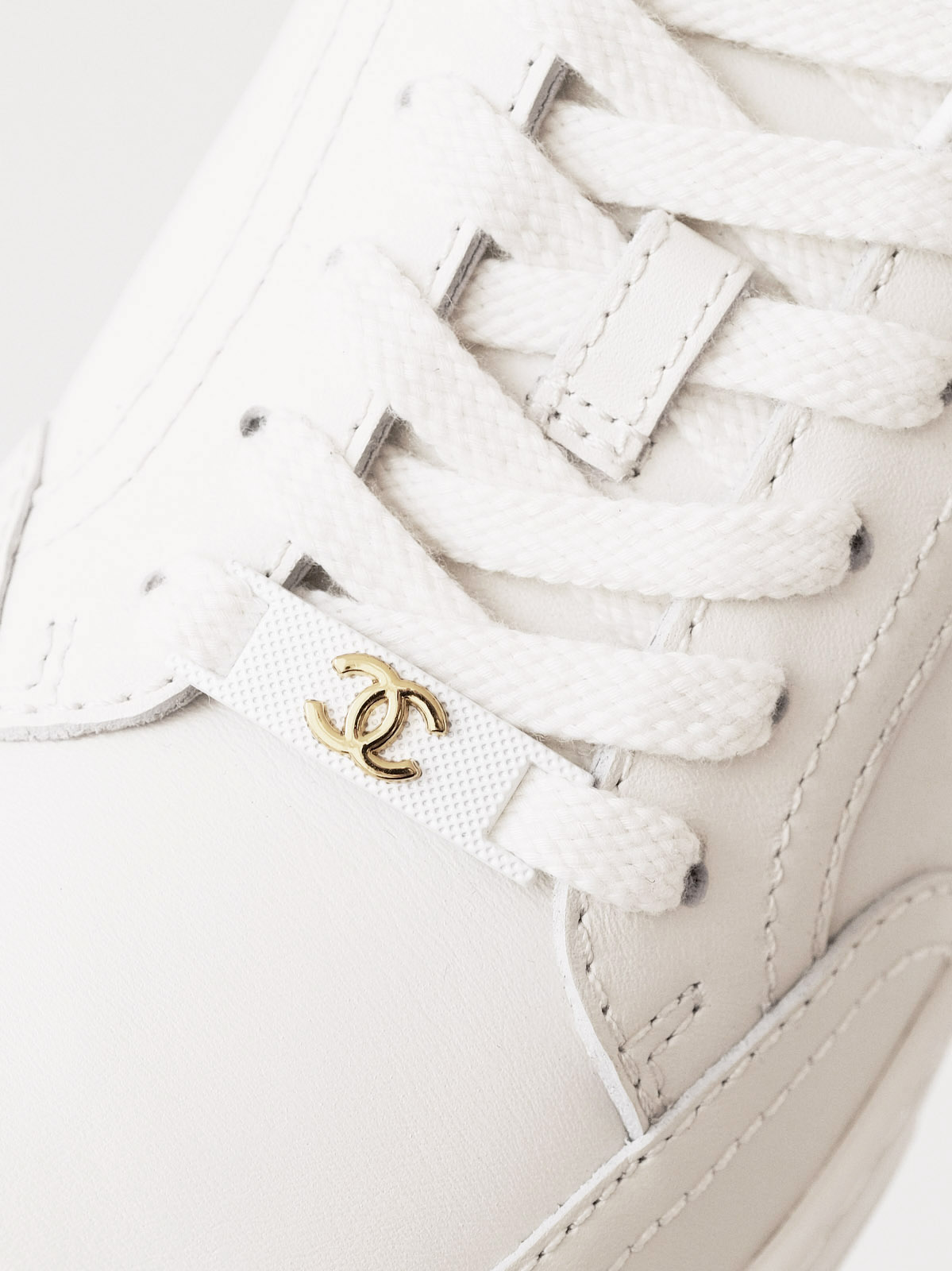 Chanel small white shoes