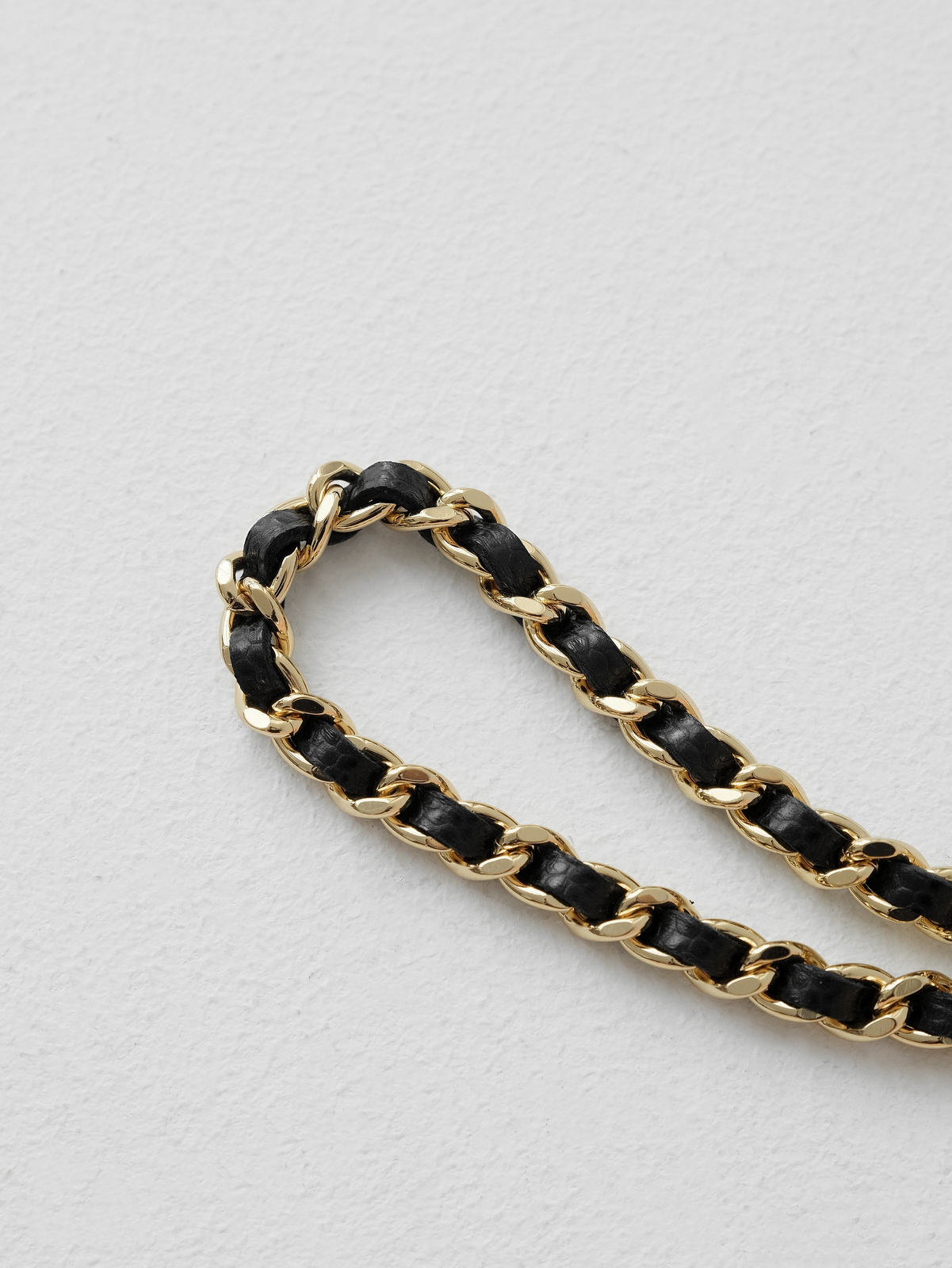 Black caviar gold buckle