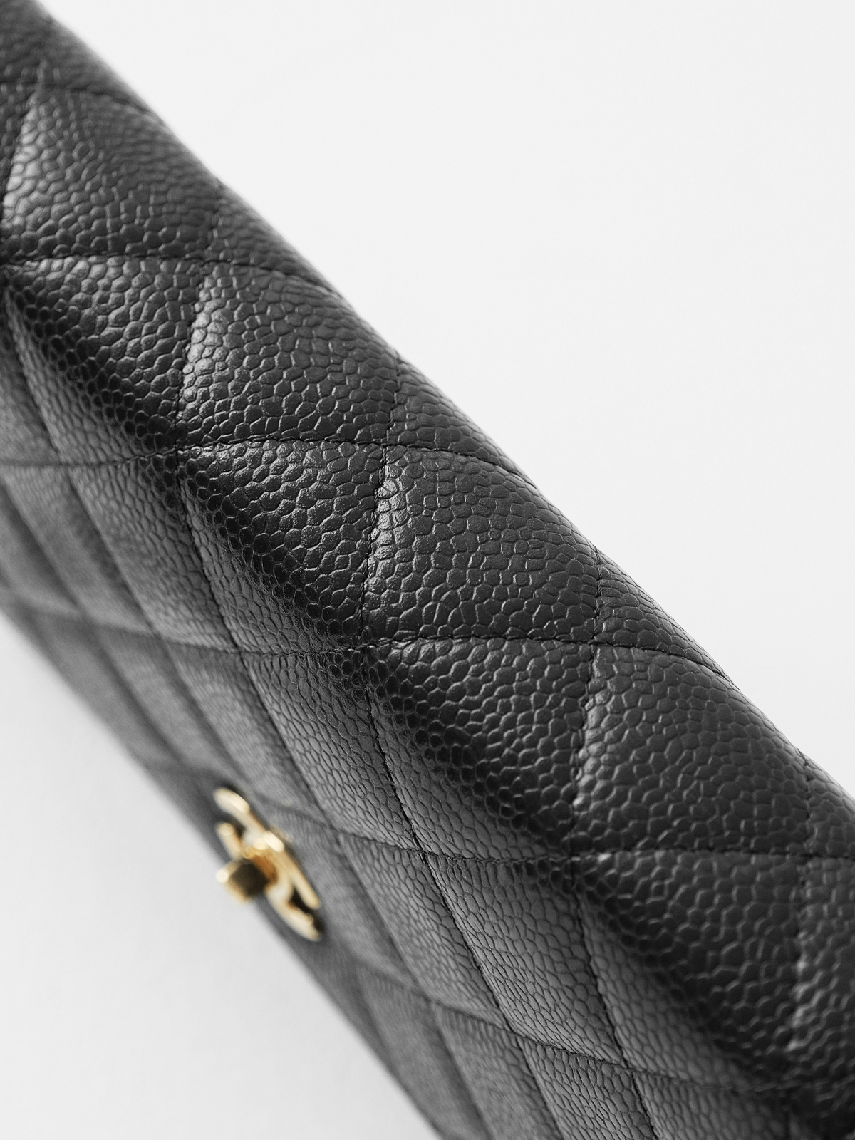 Black caviar gold buckle