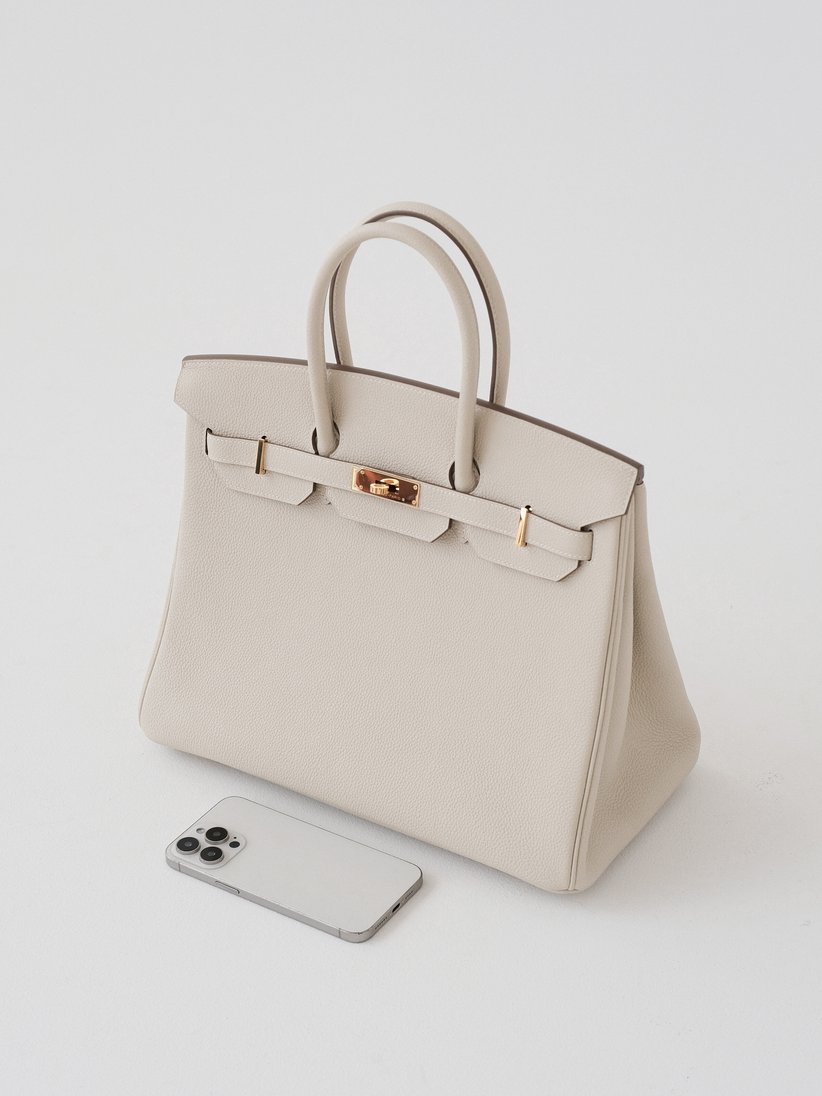 Hermes milkshake platinum buckle