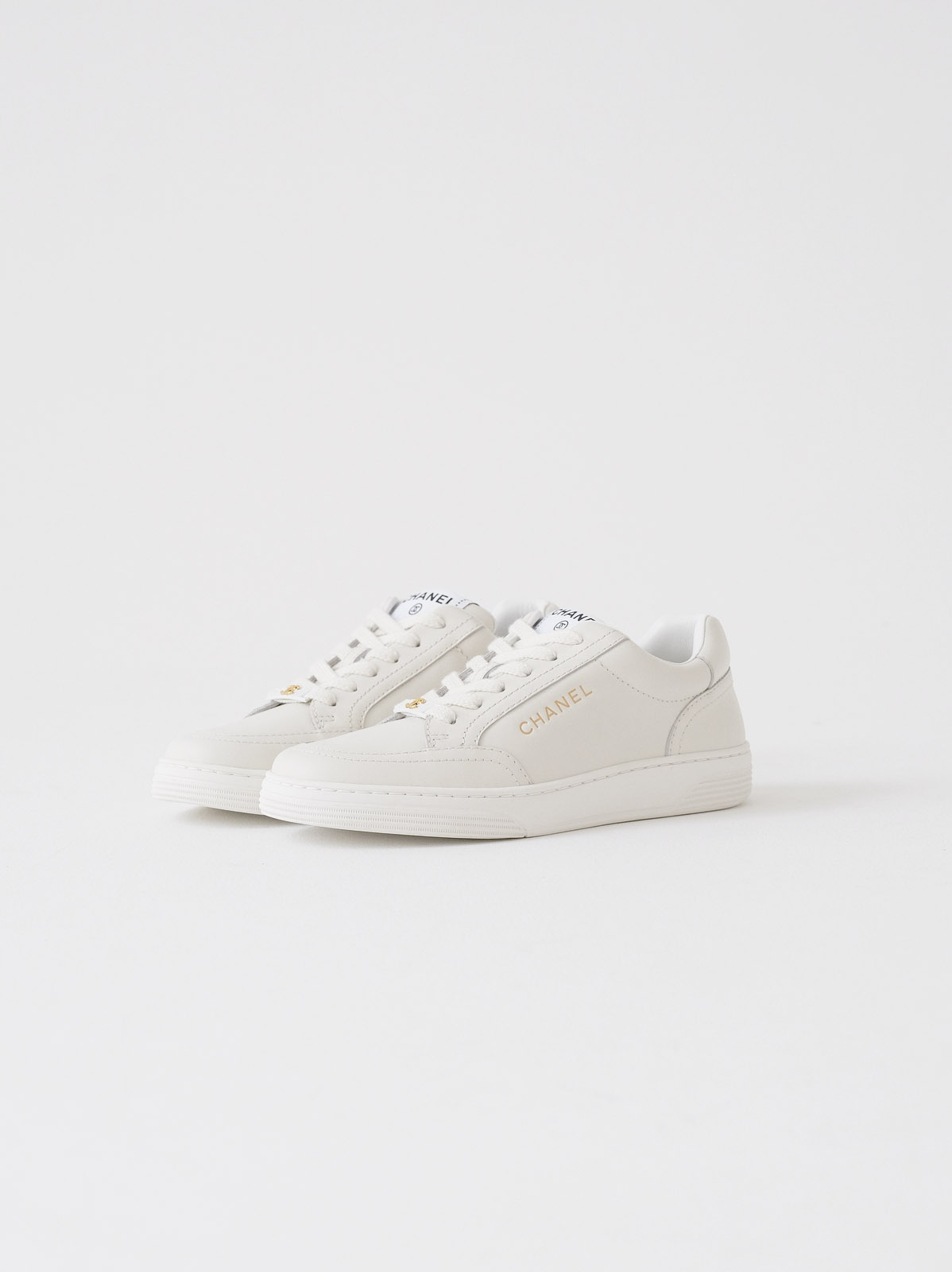 Chanel small white shoes