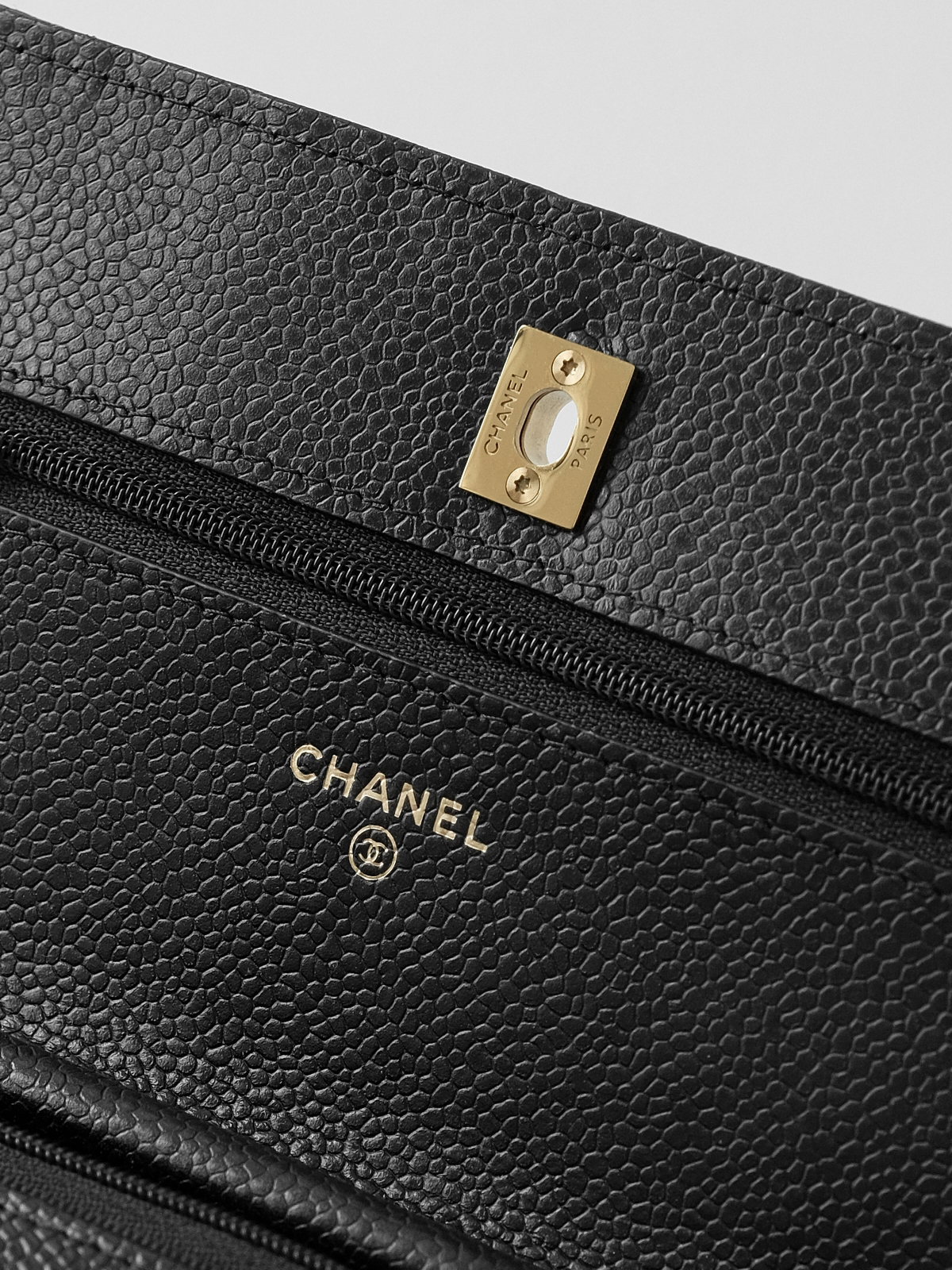 Black caviar gold buckle