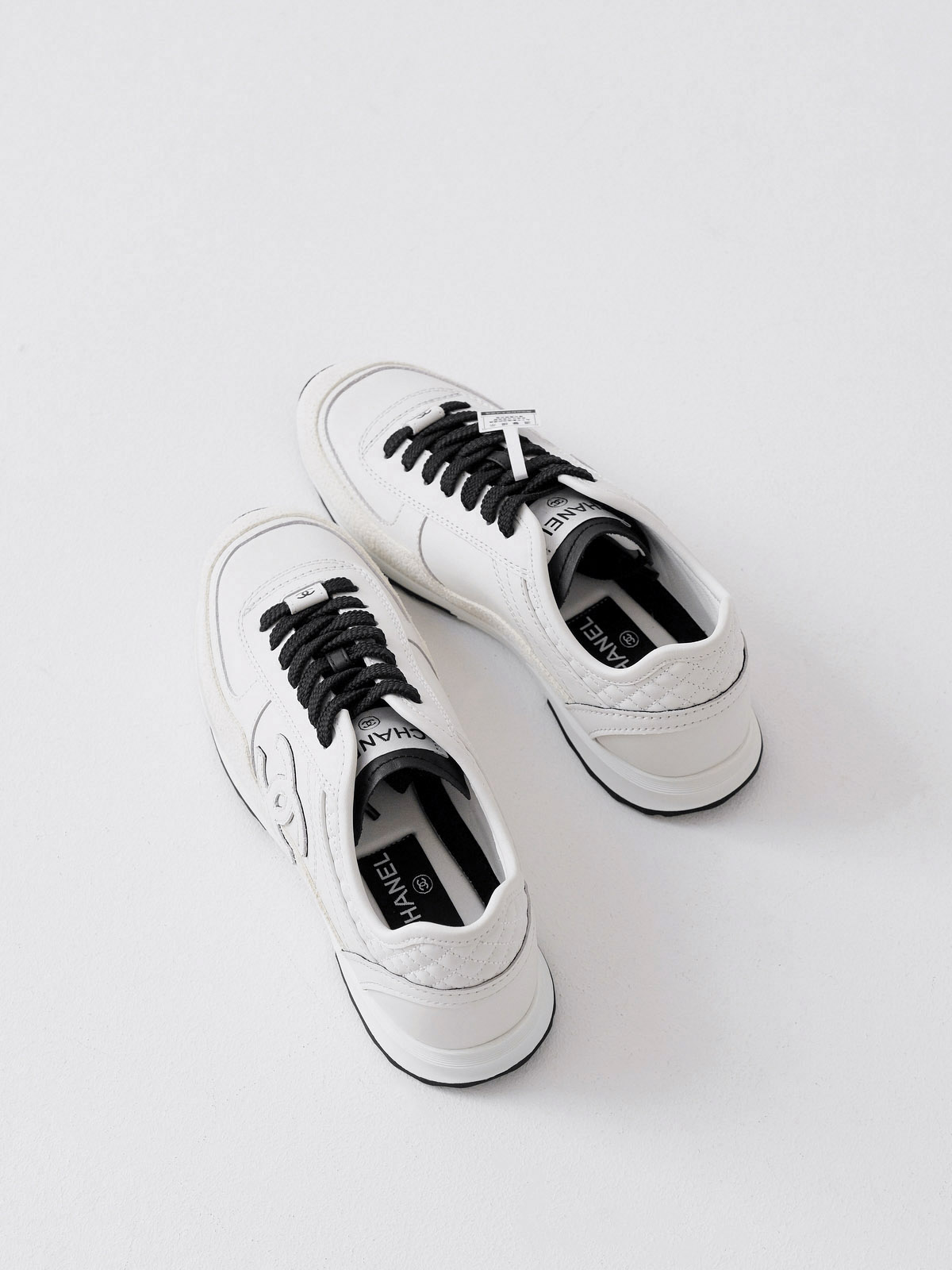 Chanel suede shoes with thin soles