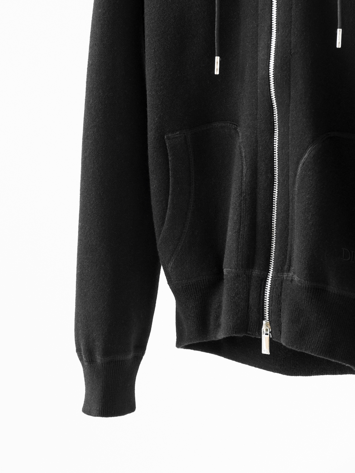 Dior blue jacquard hooded coat