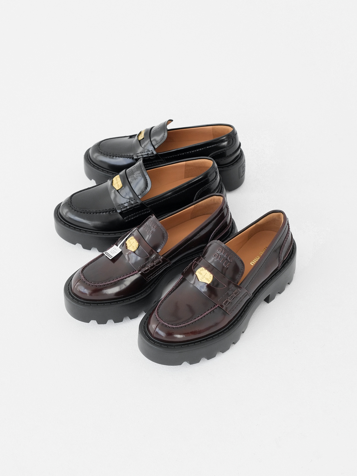 Miumiu thick-soled coin loafers