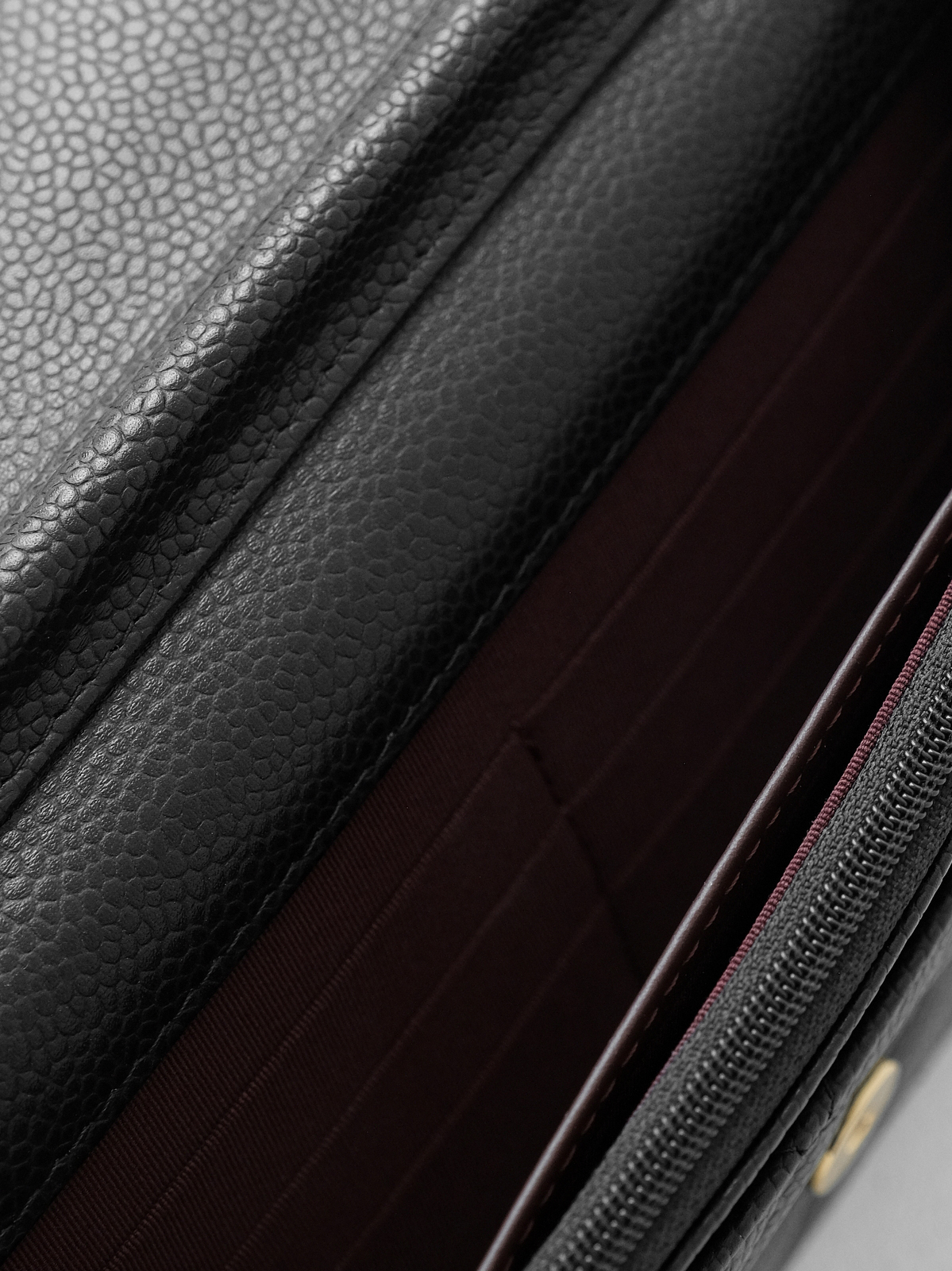 Black caviar gold buckle