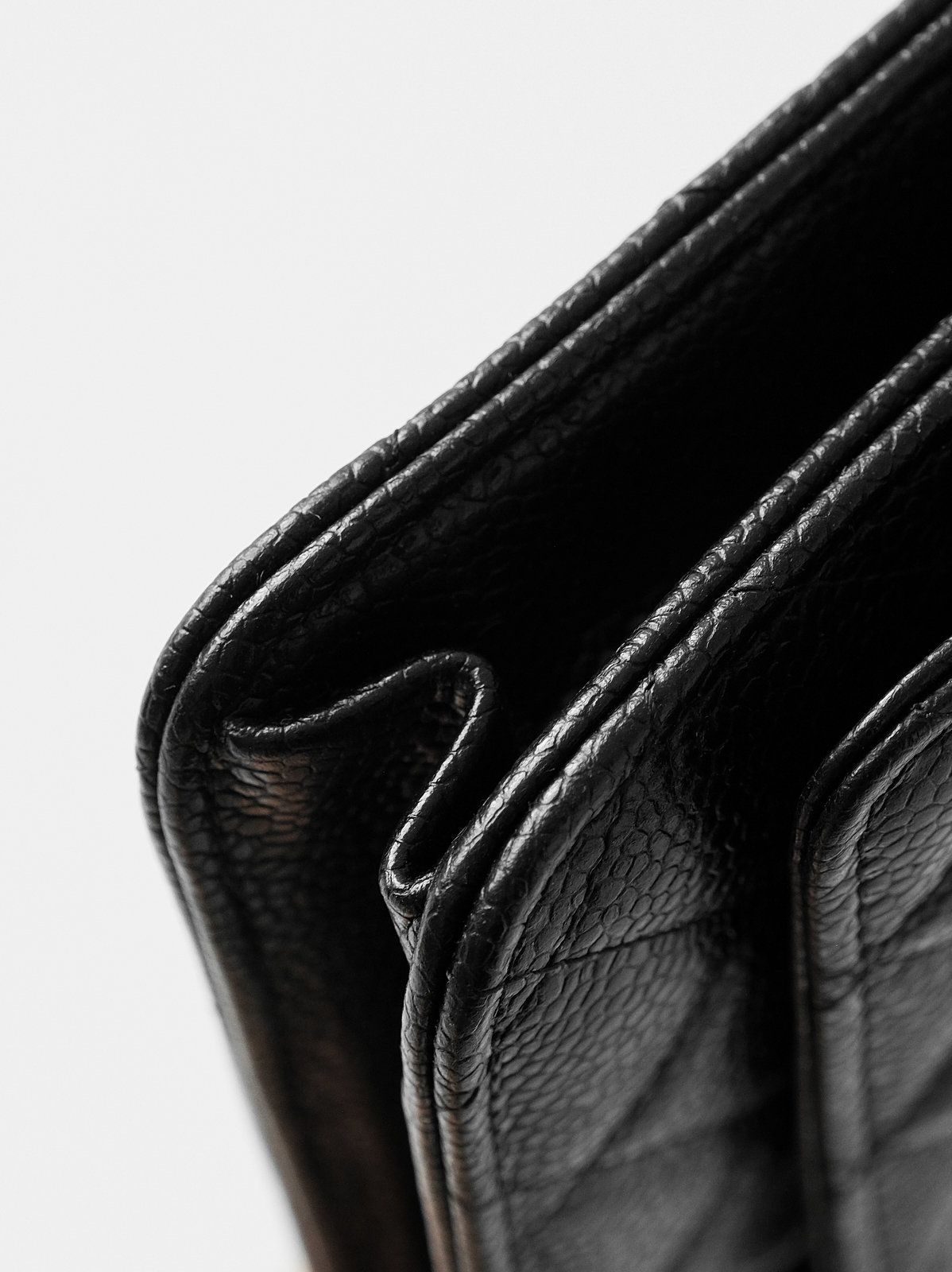 Black caviar gold buckle