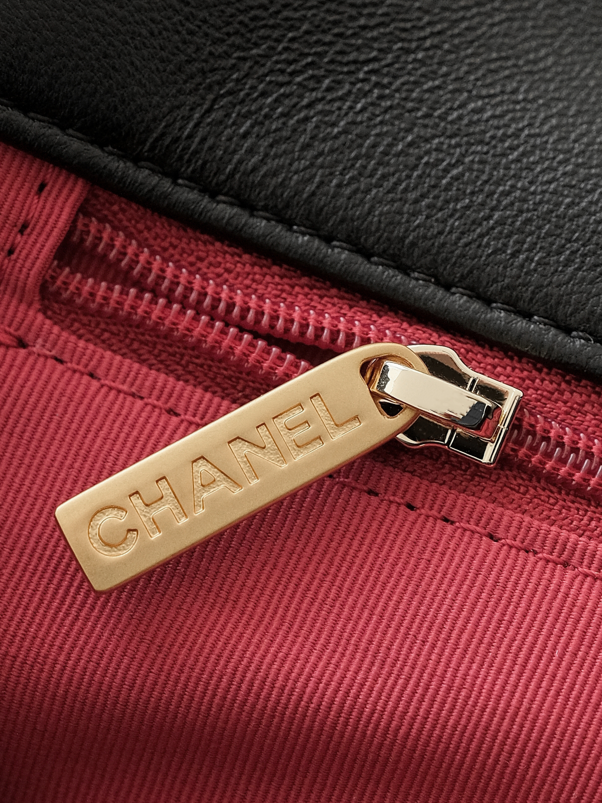 Chanel 19 black gold bag