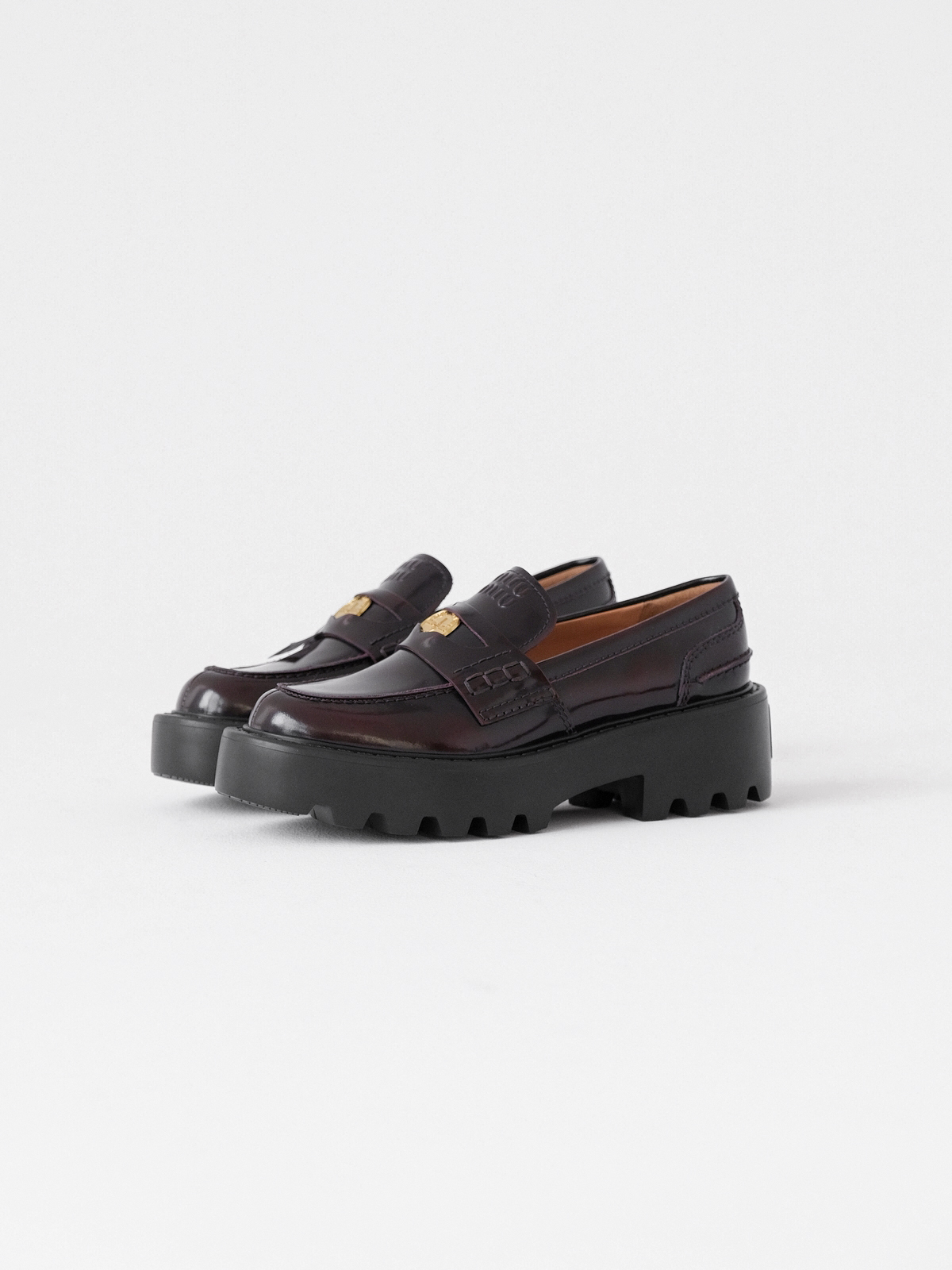 Miumiu thick-soled coin loafers