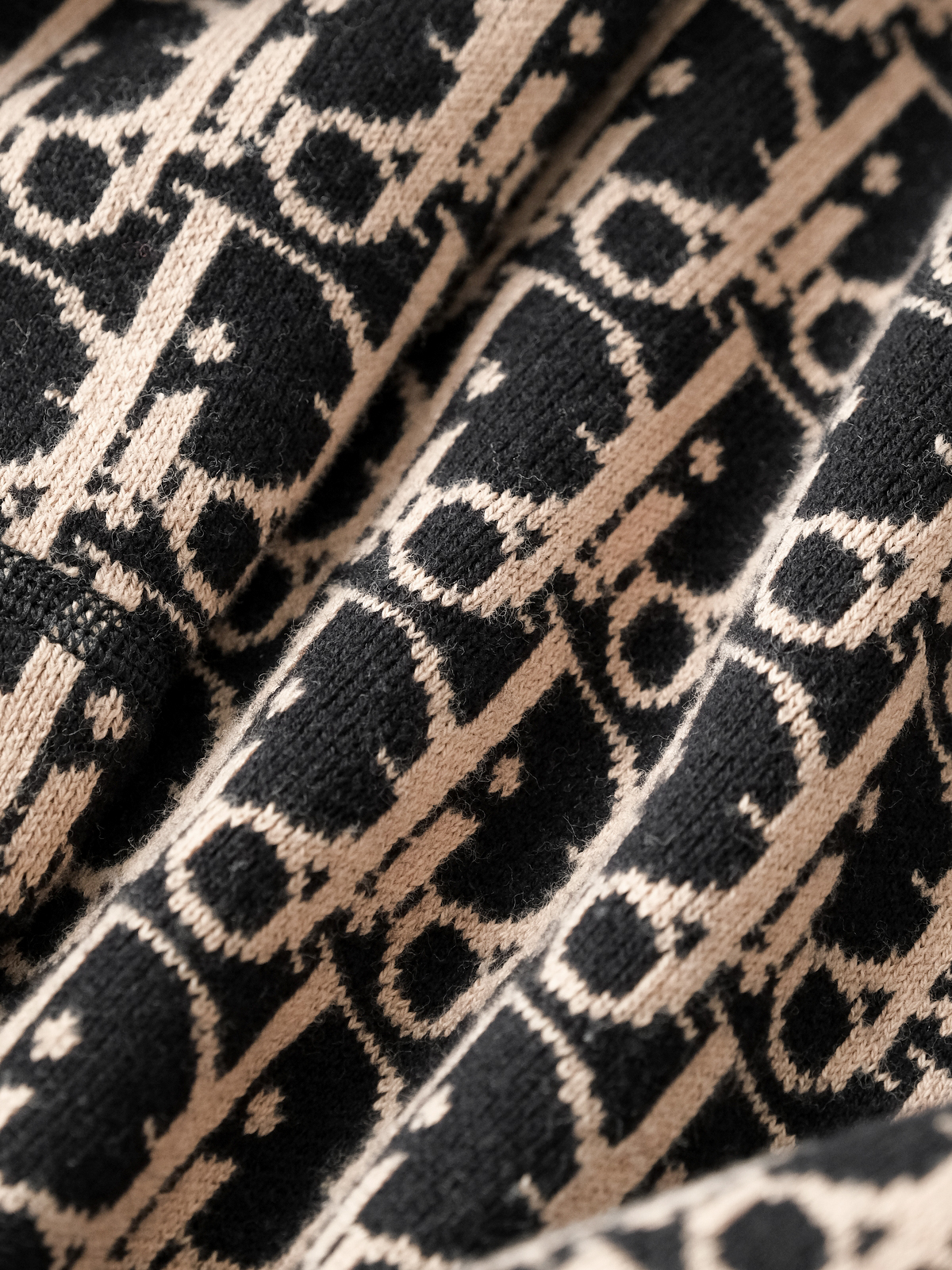 Dior blue jacquard hooded coat