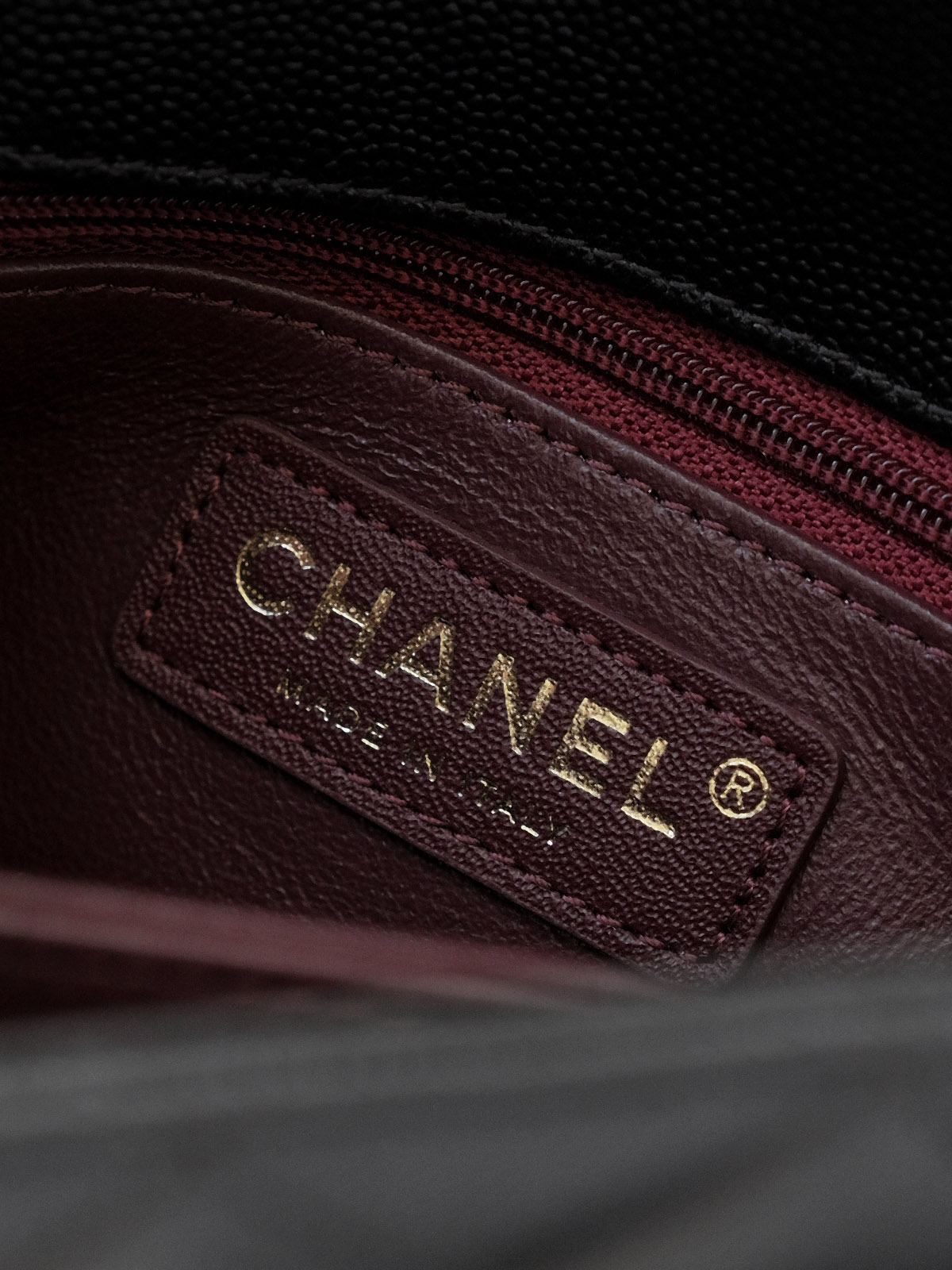 Small black gold bag