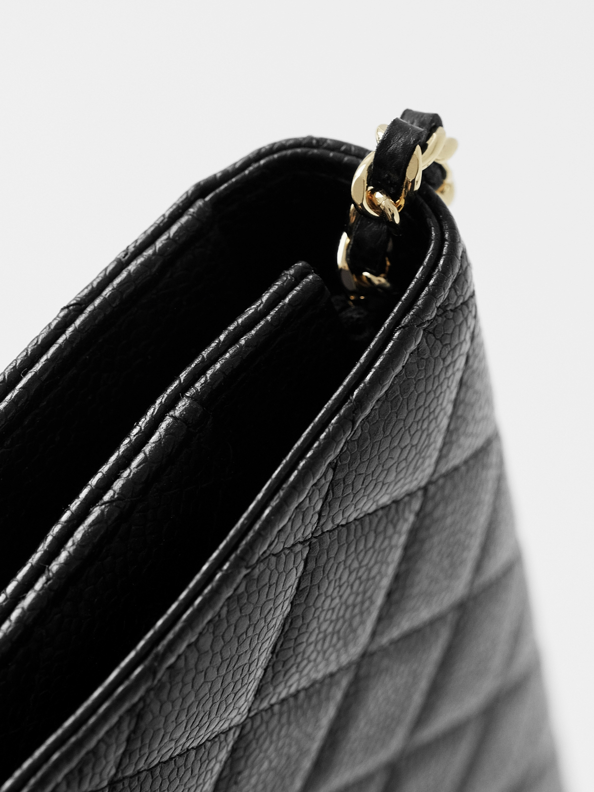 Black caviar gold buckle