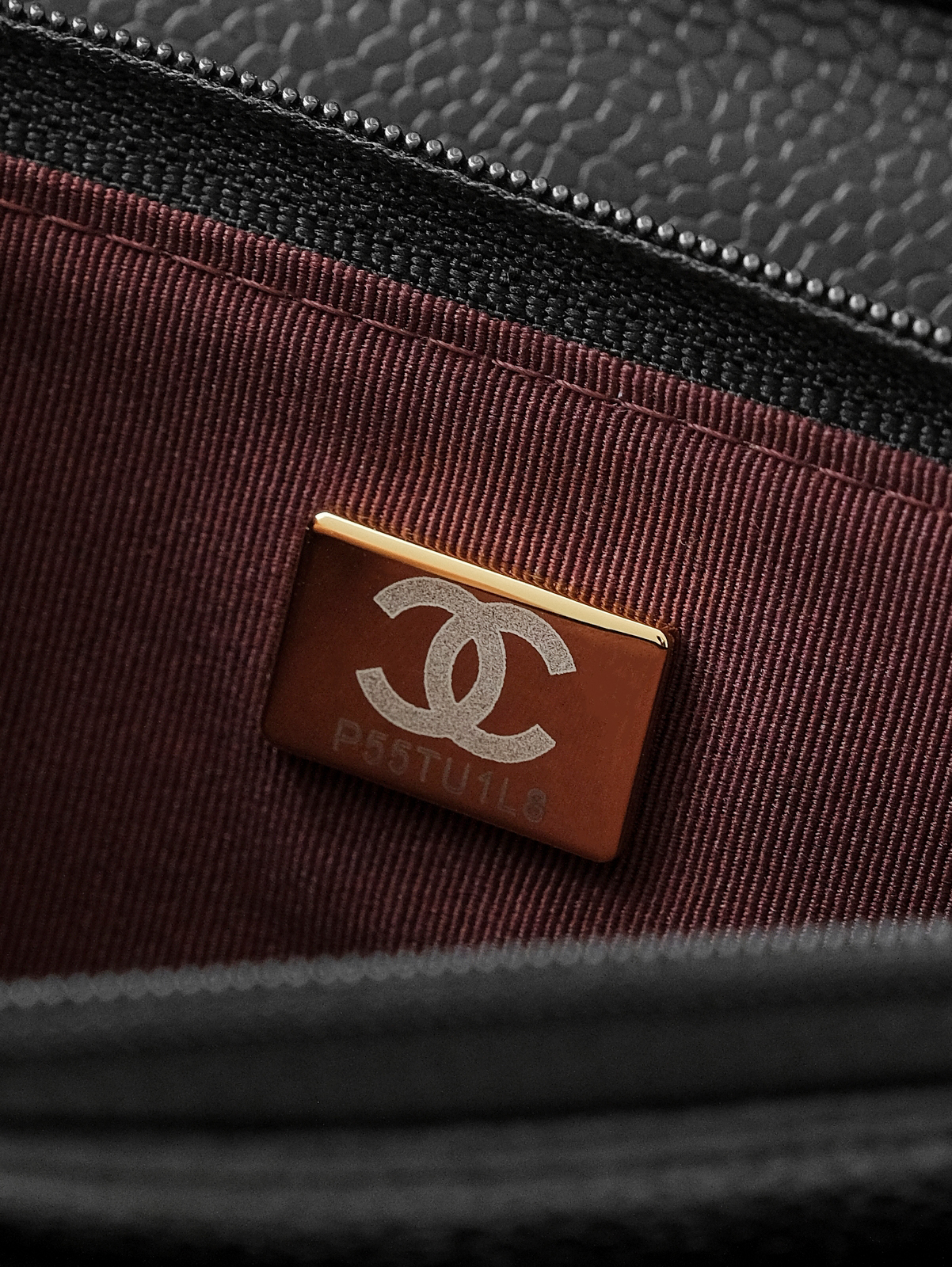 Black caviar gold buckle