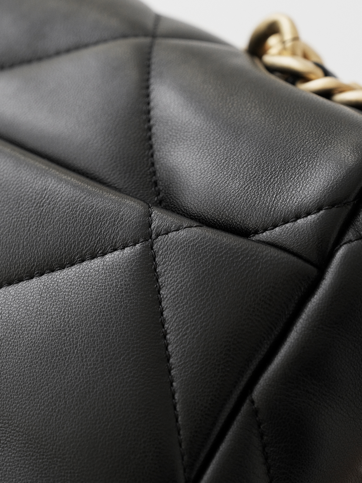 Chanel 19 black gold bag