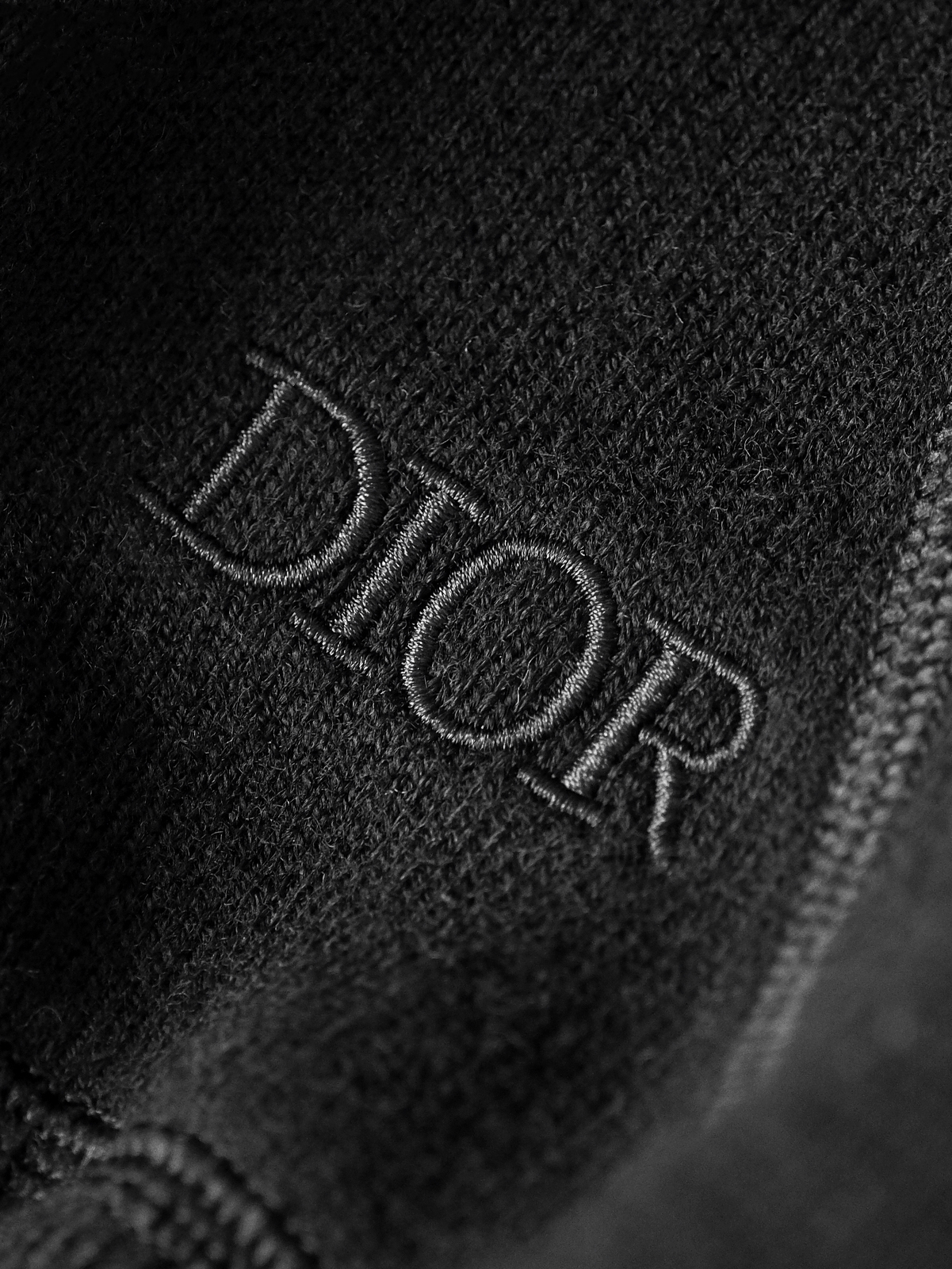 Dior blue jacquard hooded coat