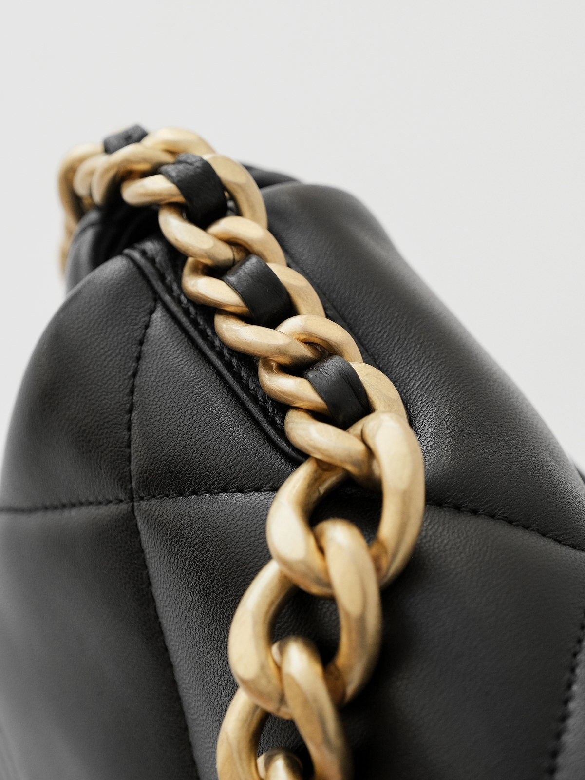 Chanel 19 black gold bag