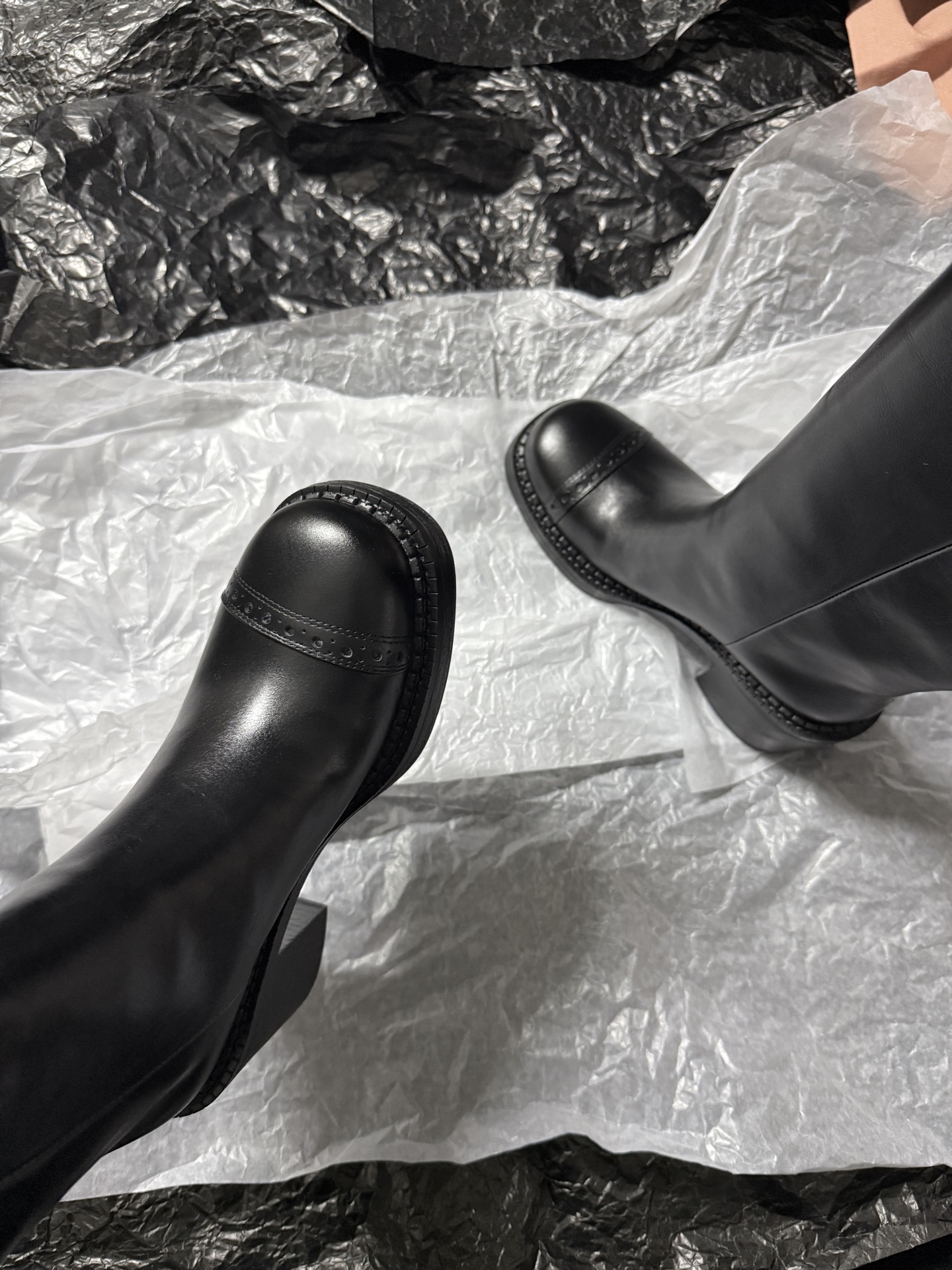 Miu Miu black over-the-knee boots