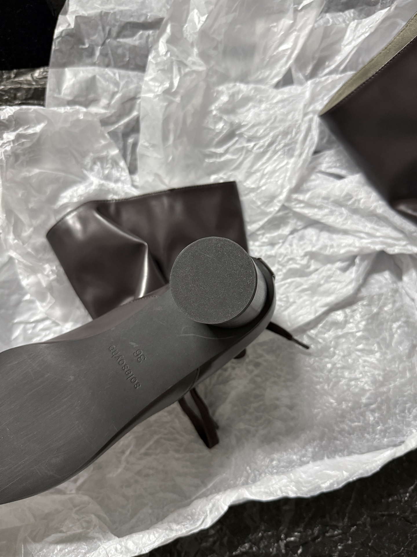 SOLESOPHY Soft Leather Mid-Calf Boots