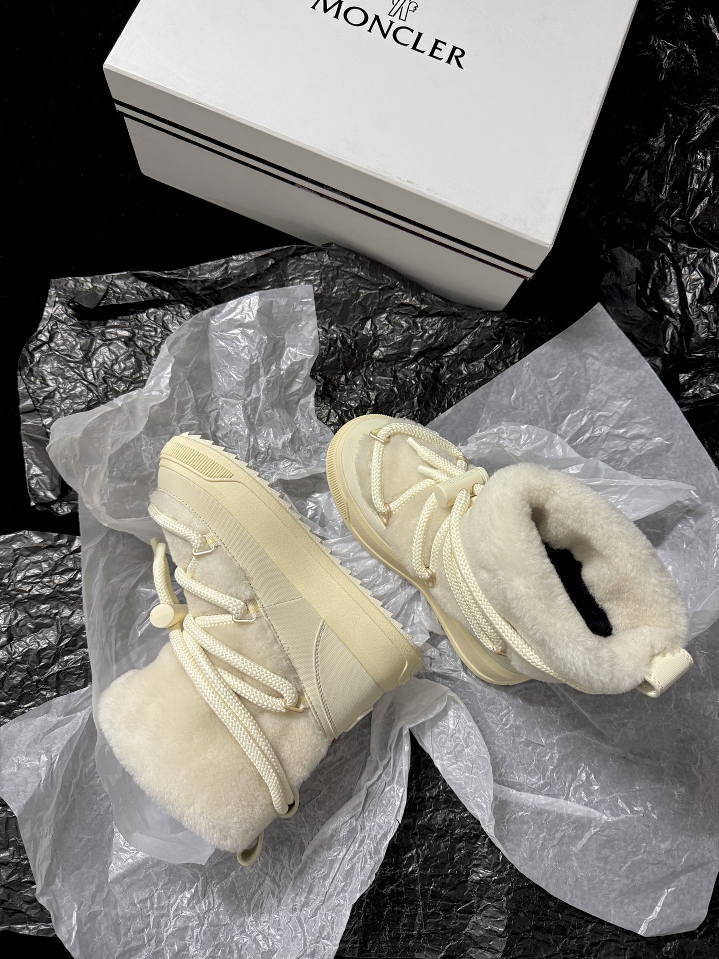 Moncler Fur-Trimmed Boots