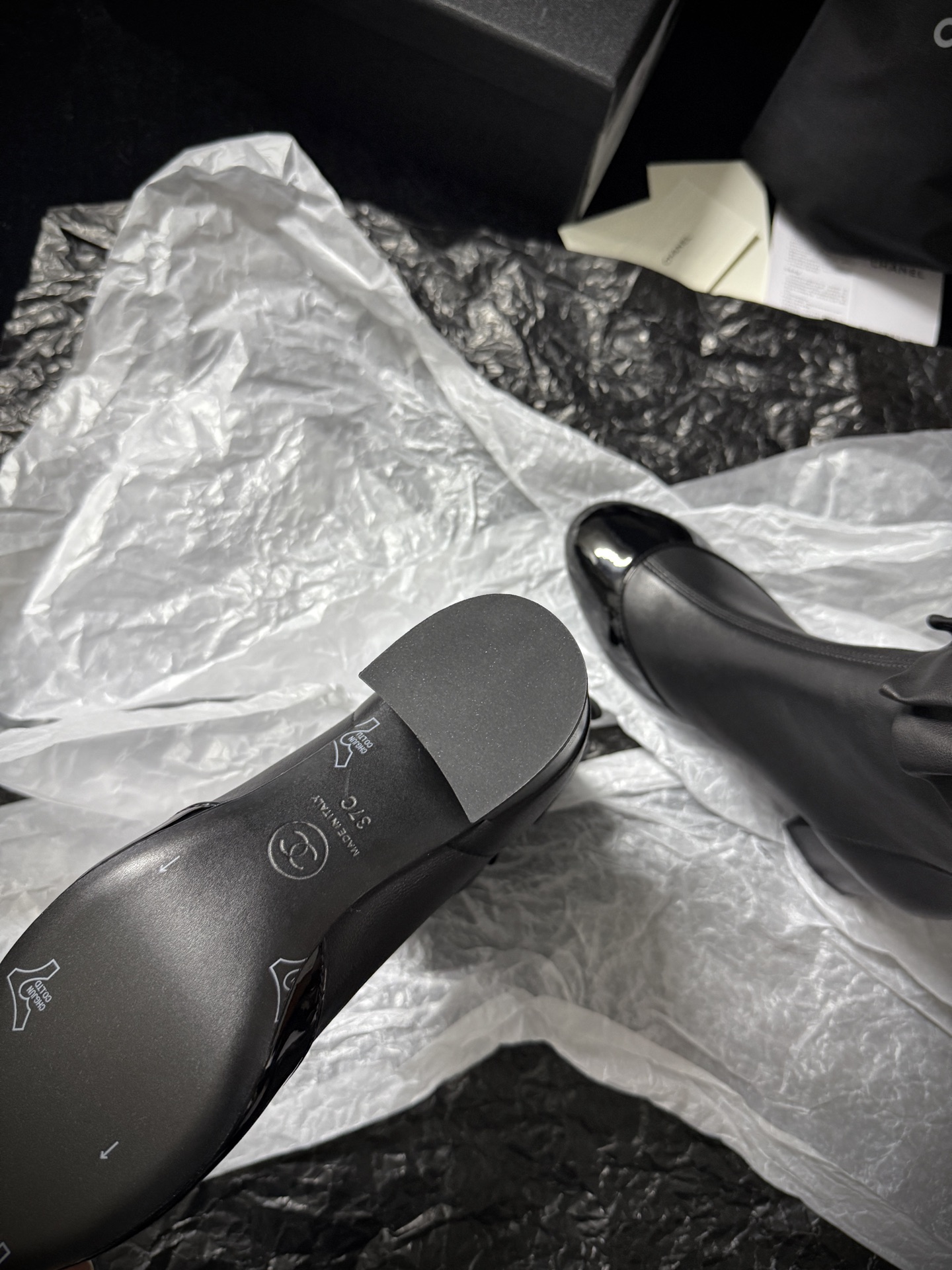 Chanel ruffled ankle boots