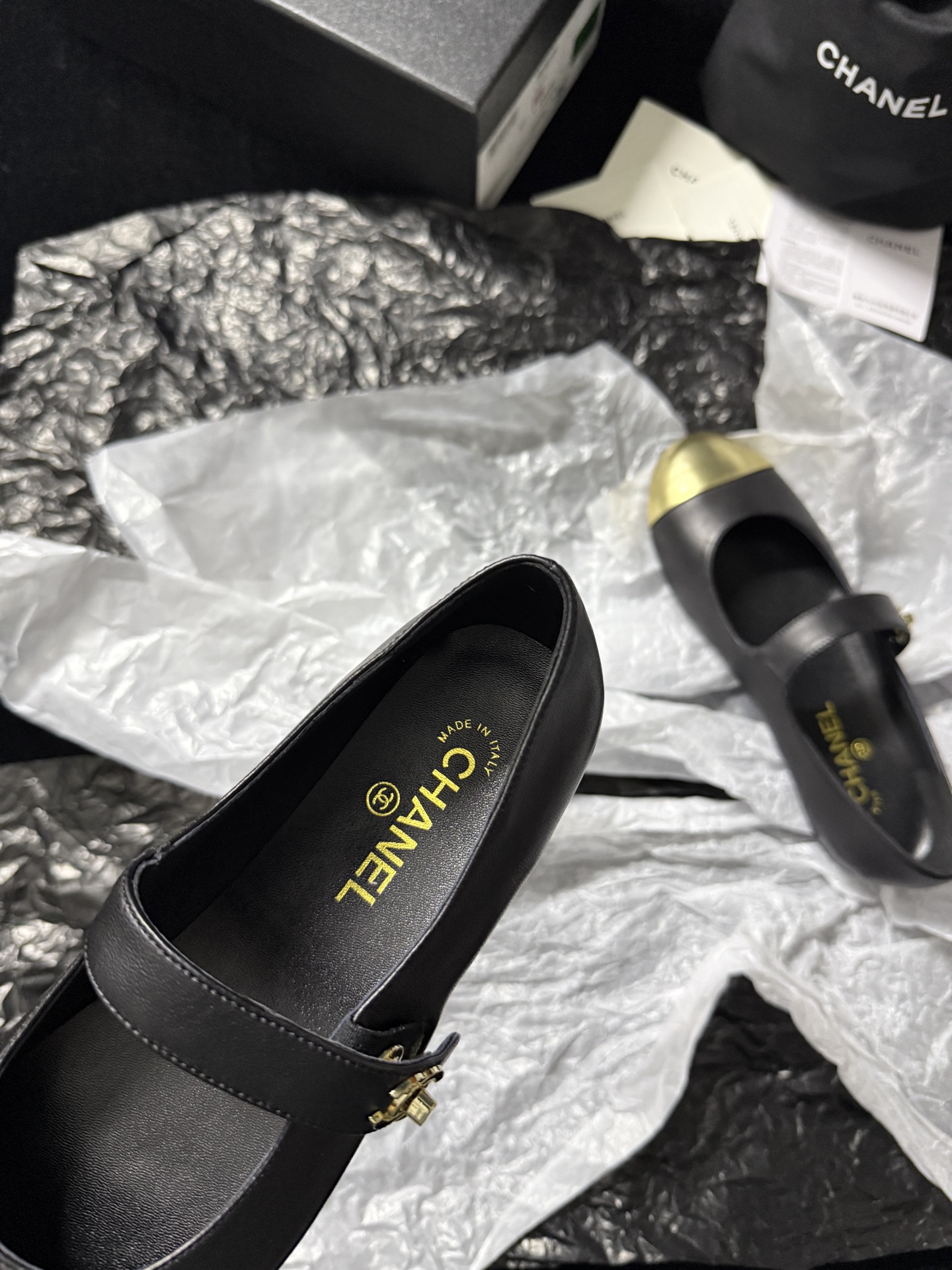 Chanel Metal-Toe Mary Jane Shoes