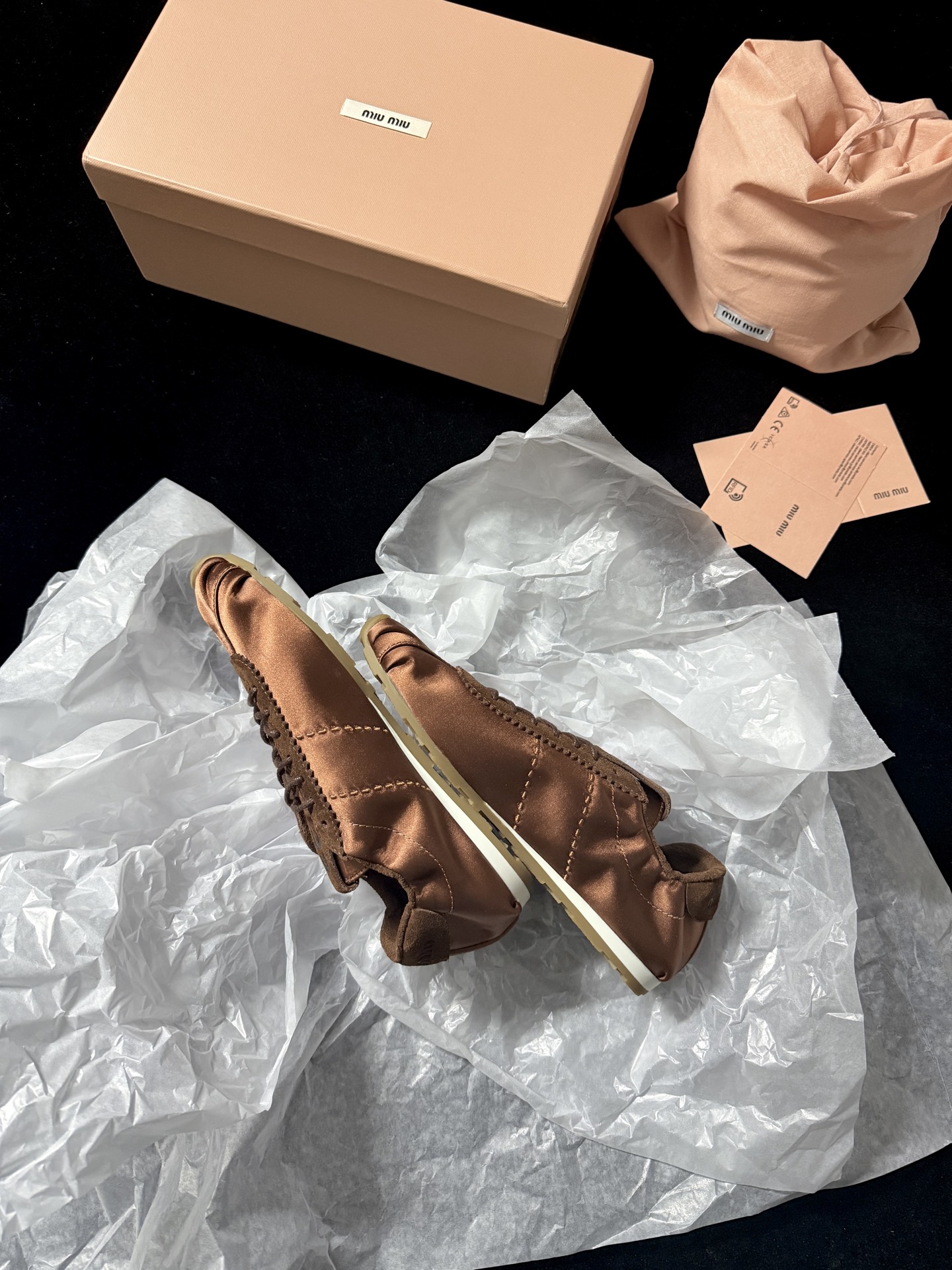 Miu Miu satin sneakers