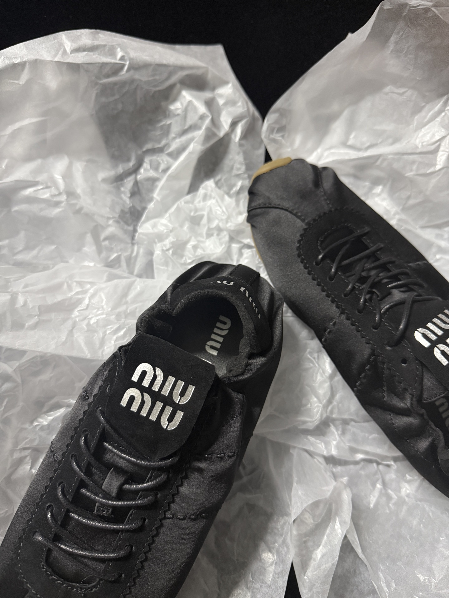 Miu Miu satin sneakers
