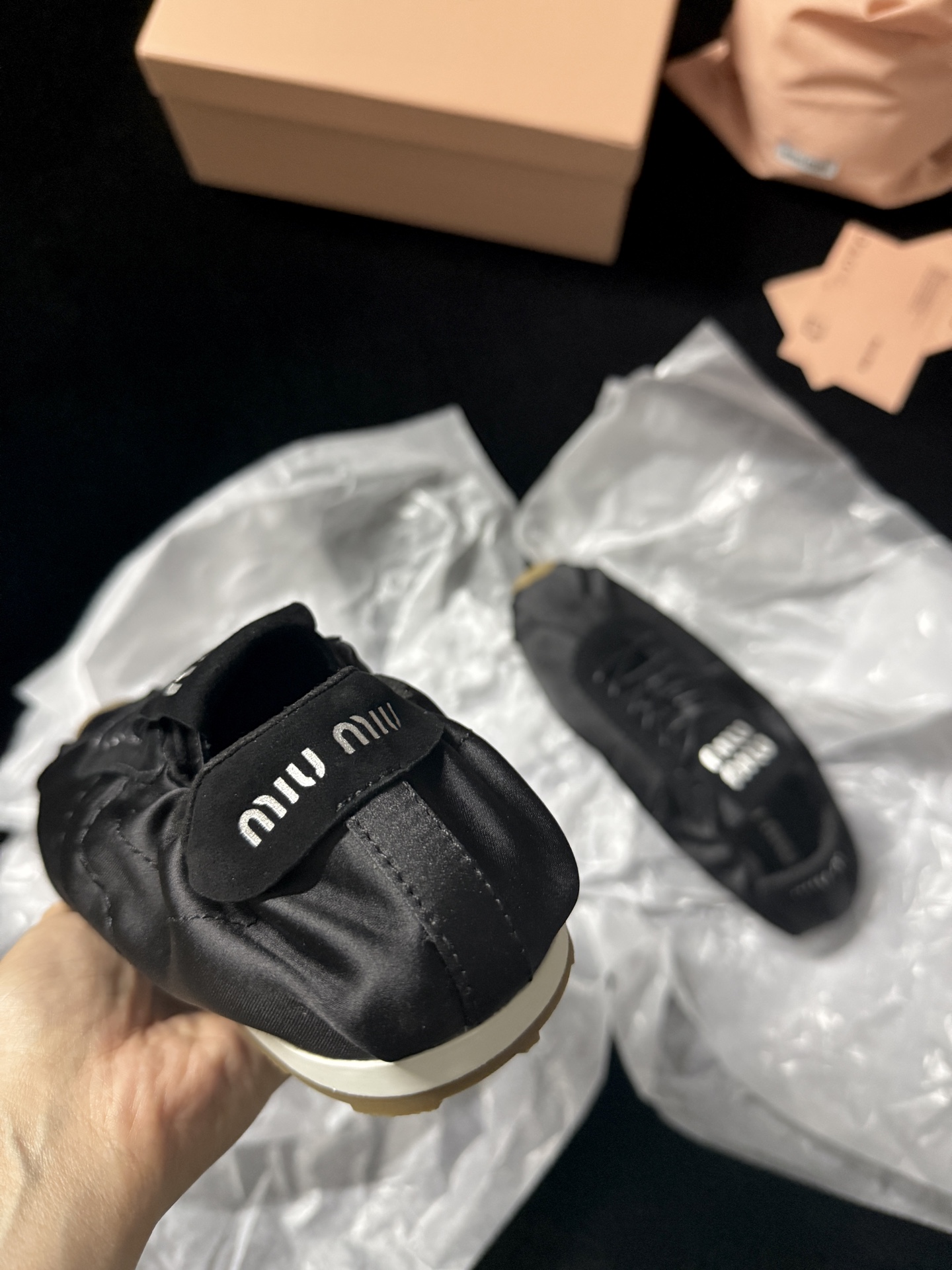 Miu Miu satin sneakers