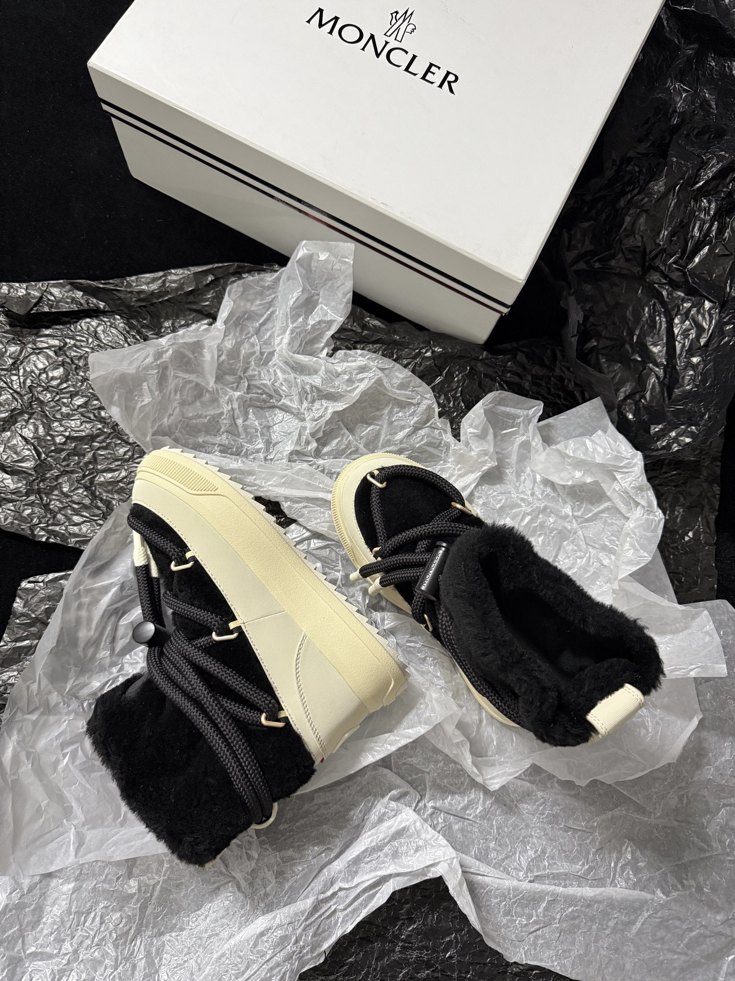 Moncler Fur-Trimmed Boots