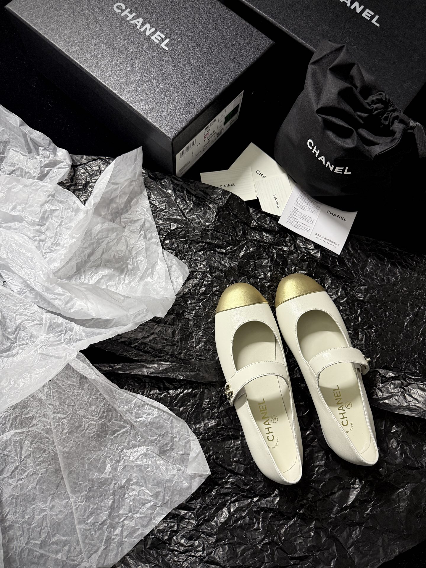 Chanel Metal-Toe Mary Jane Shoes