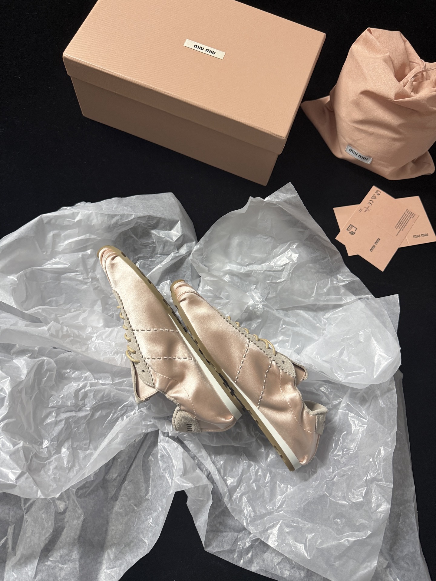 Miu Miu satin sneakers