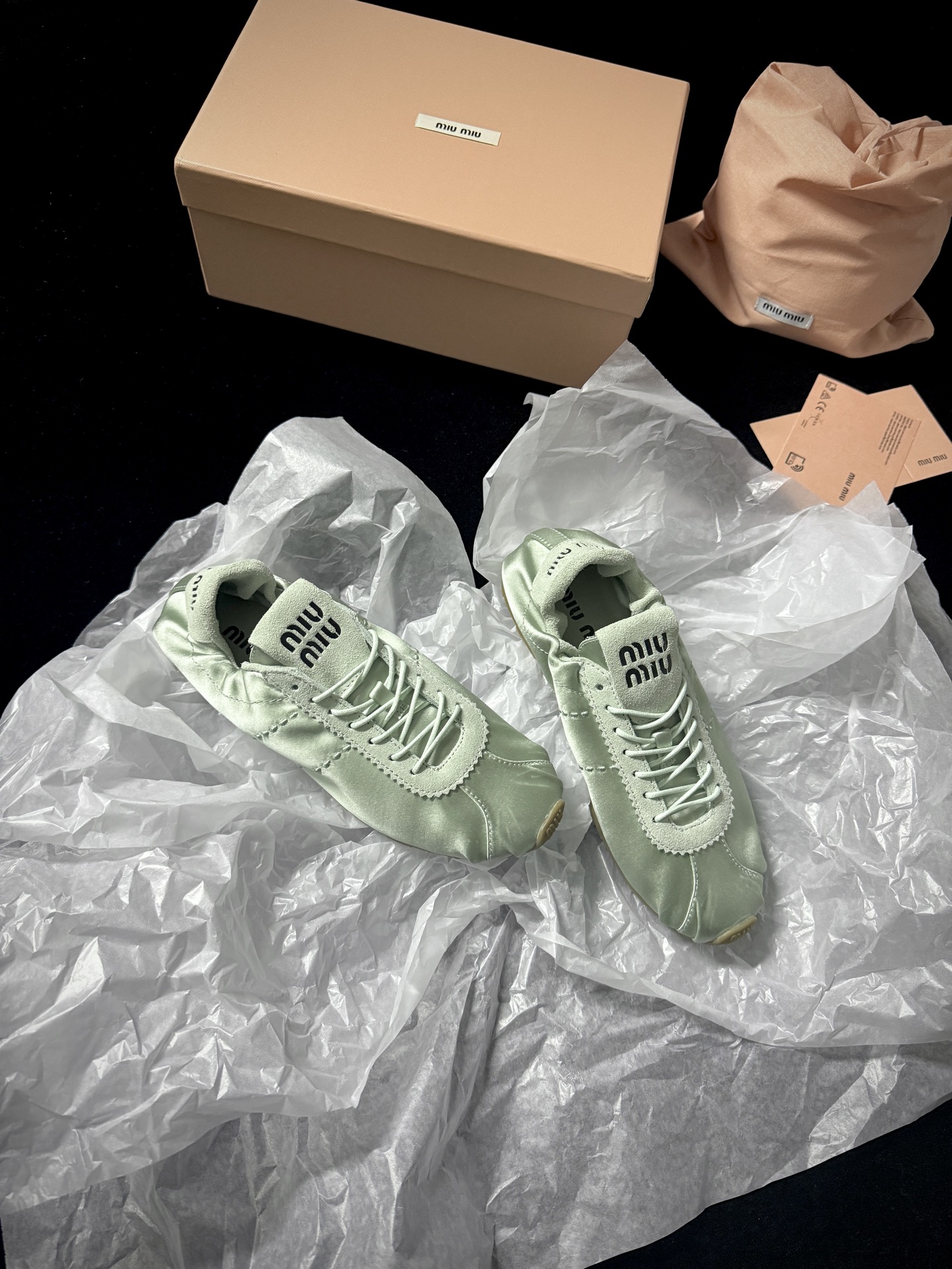 Miu Miu satin sneakers