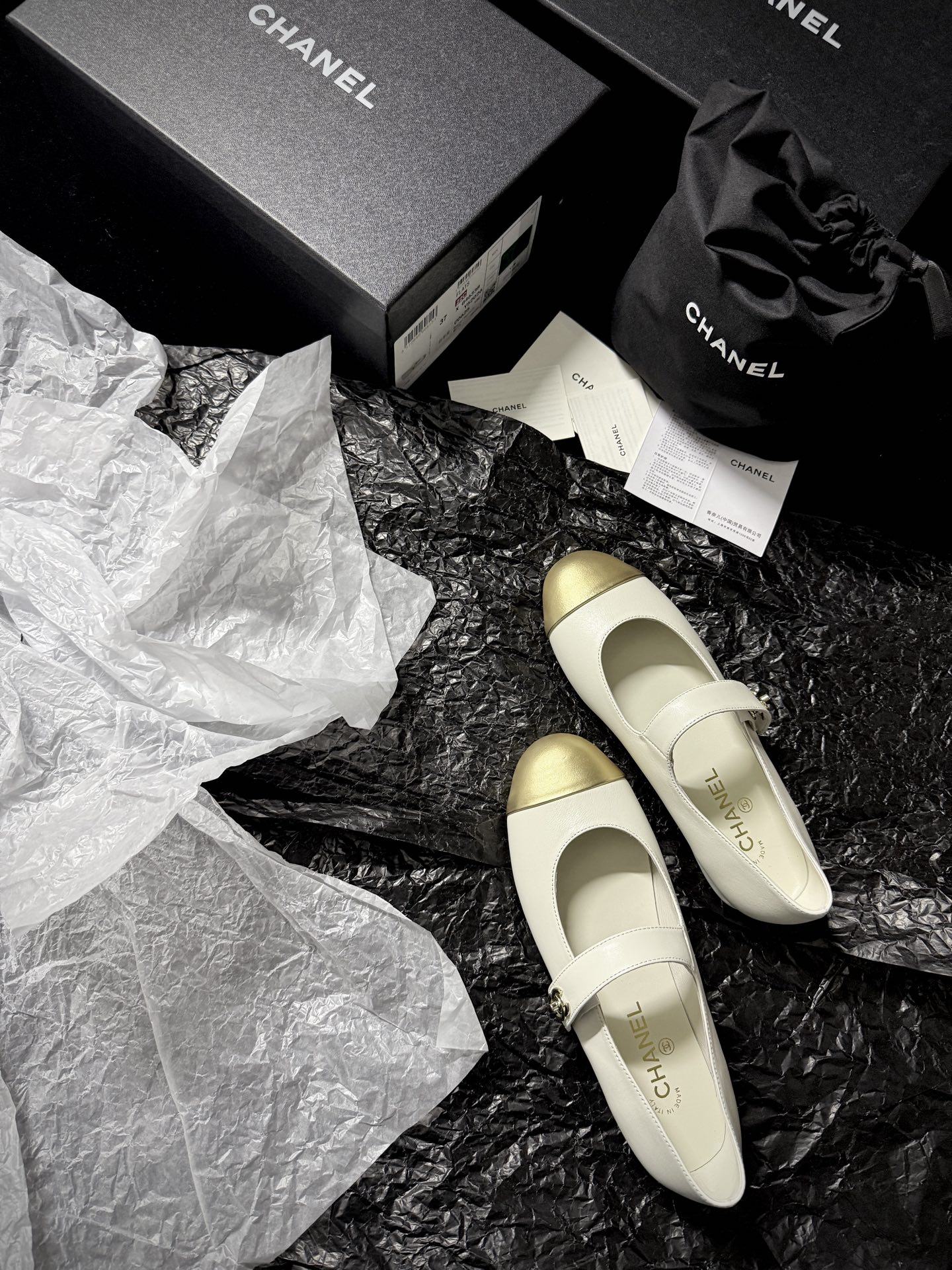 Chanel Metal-Toe Mary Jane Shoes