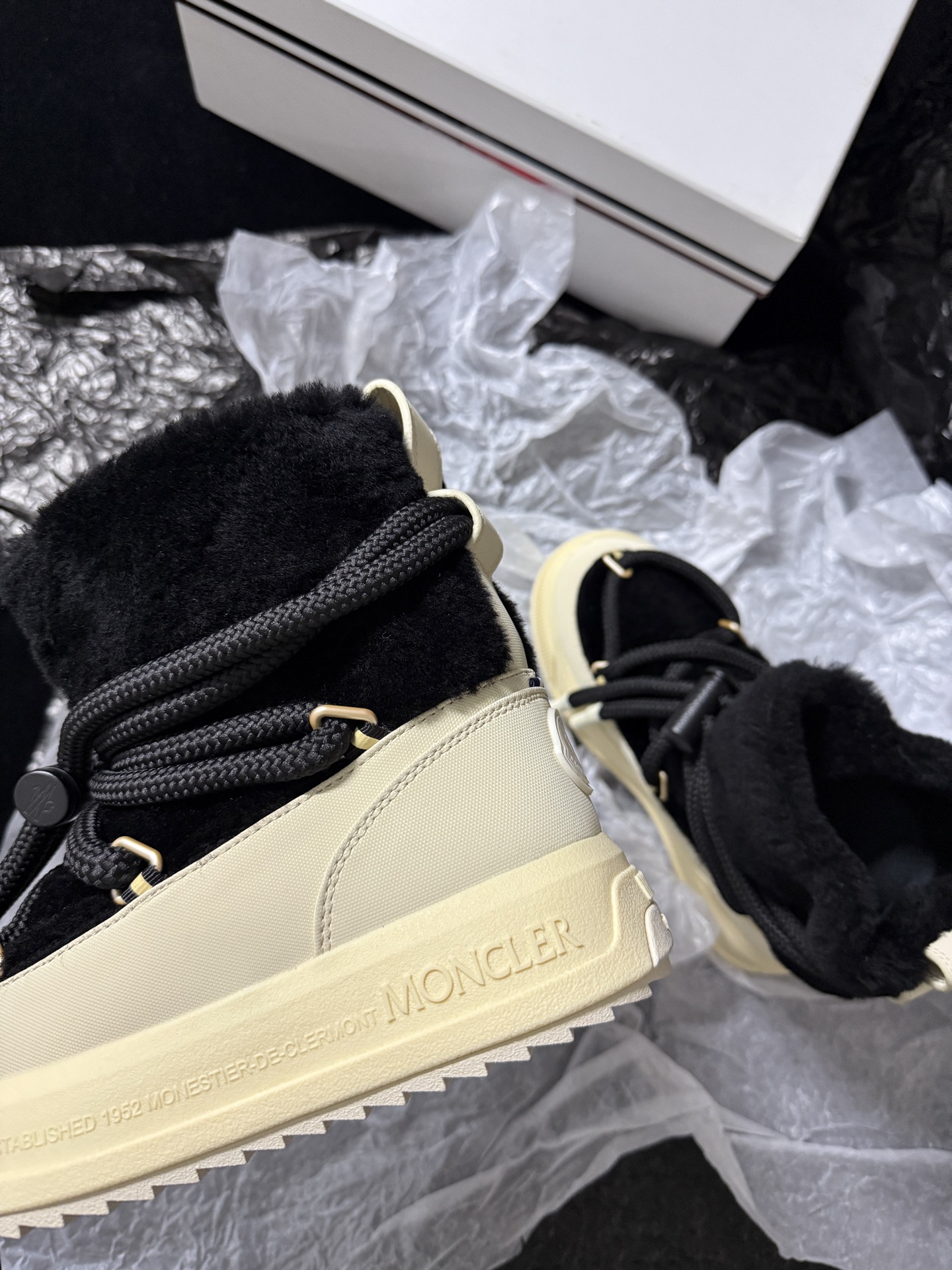 Moncler Fur-Trimmed Boots