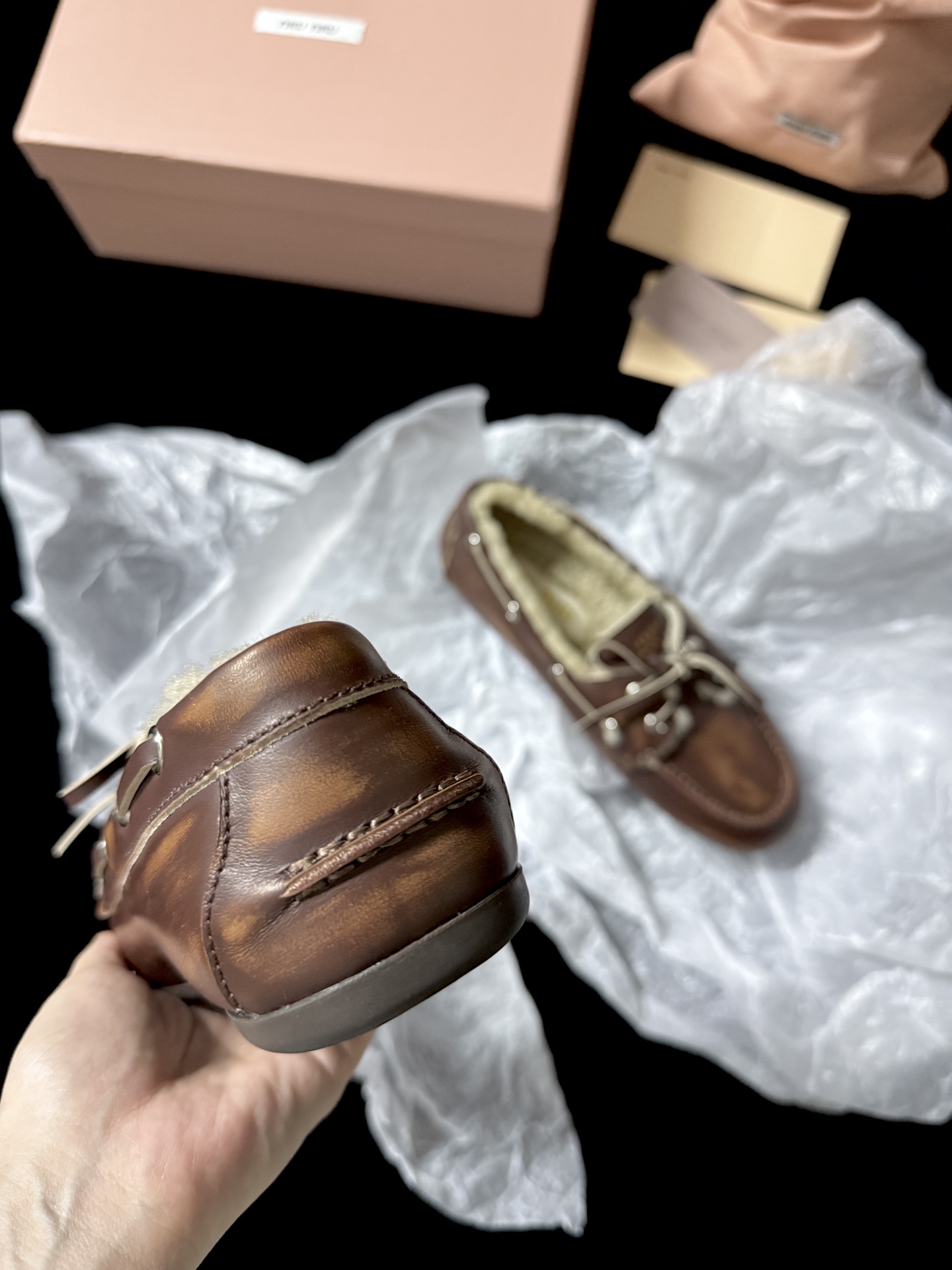 Miu Miu Plush Loafer Flats