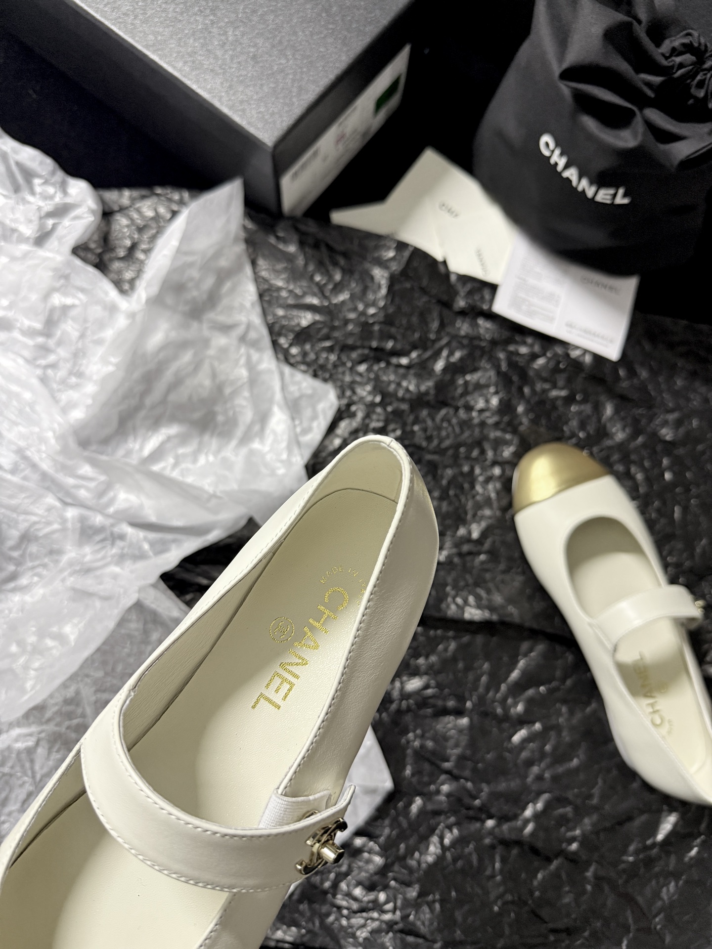 Chanel Metal-Toe Mary Jane Shoes