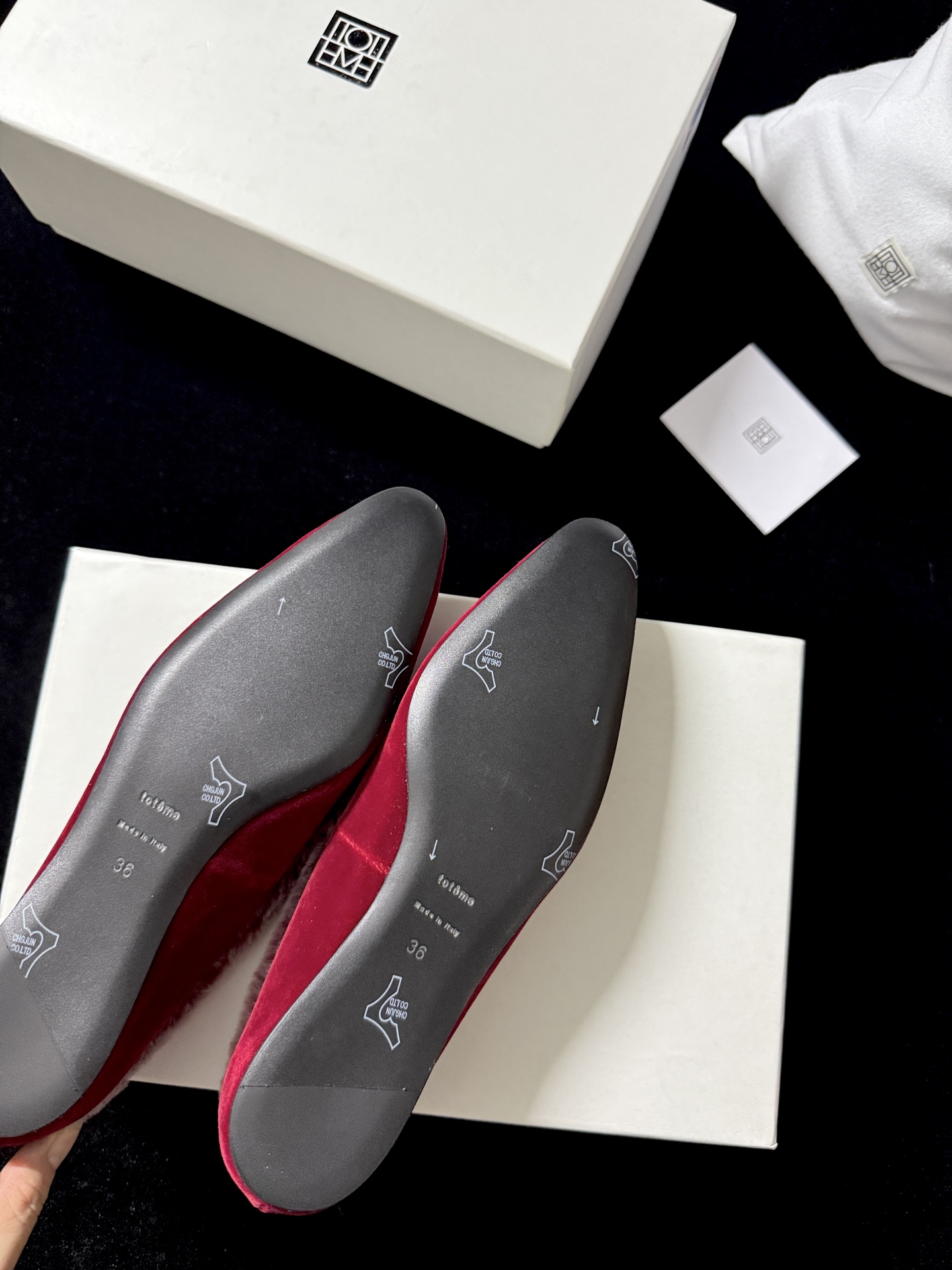 TOTEME Faux Fur Square-Toe Slides