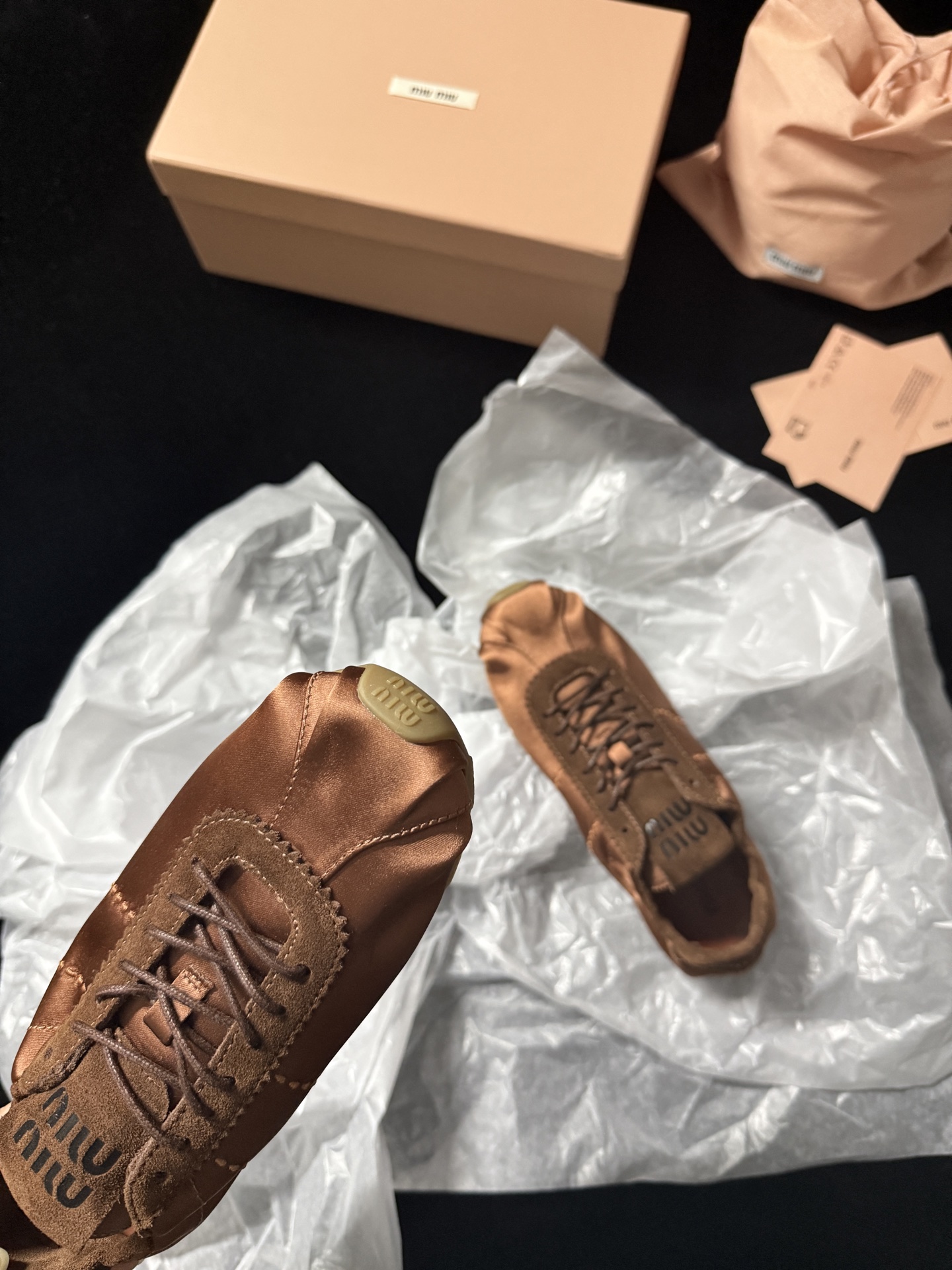 Miu Miu satin sneakers