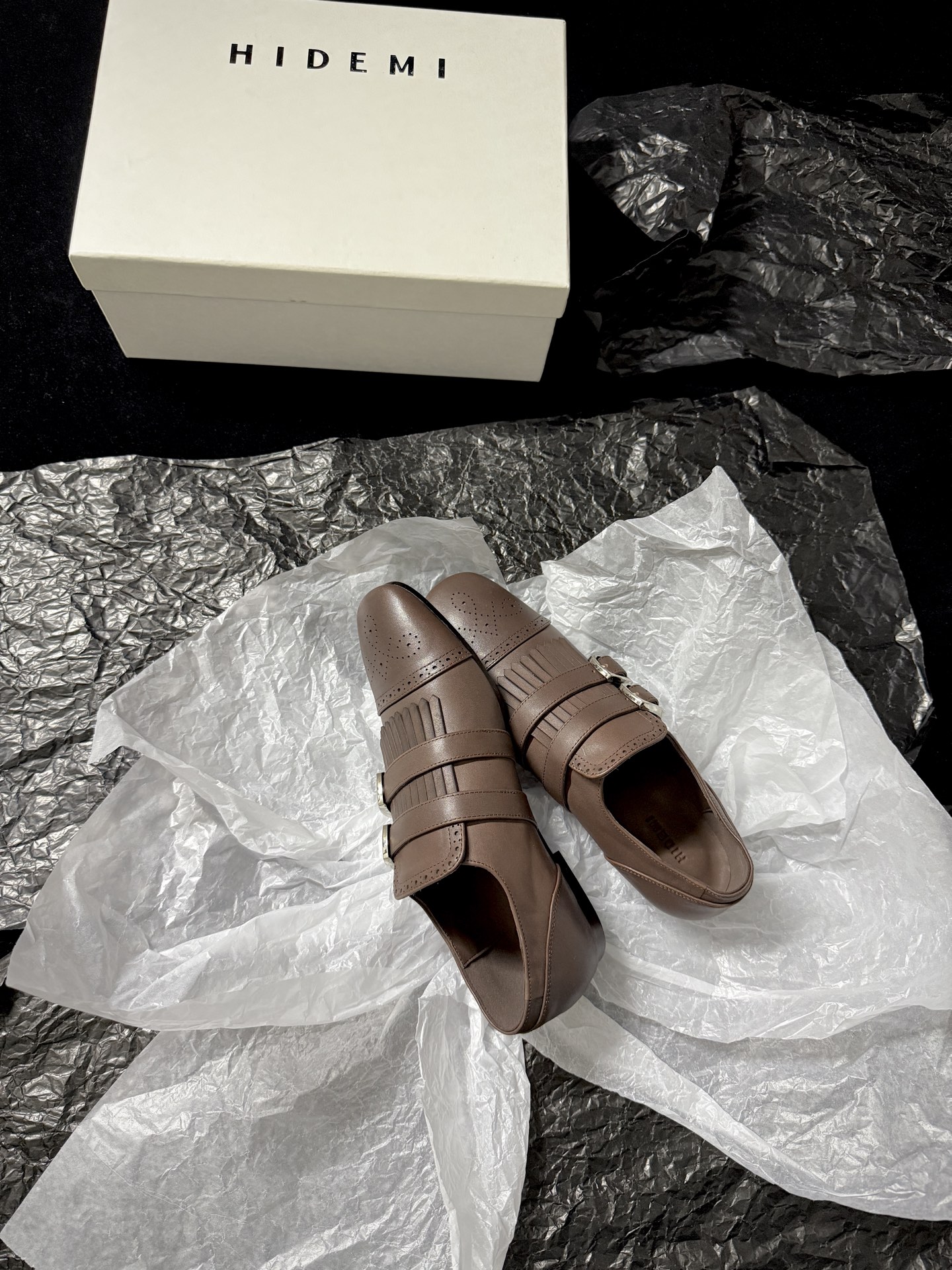 HIDEM 25AW New Arrival: Tassel Double-Buckle Loafer