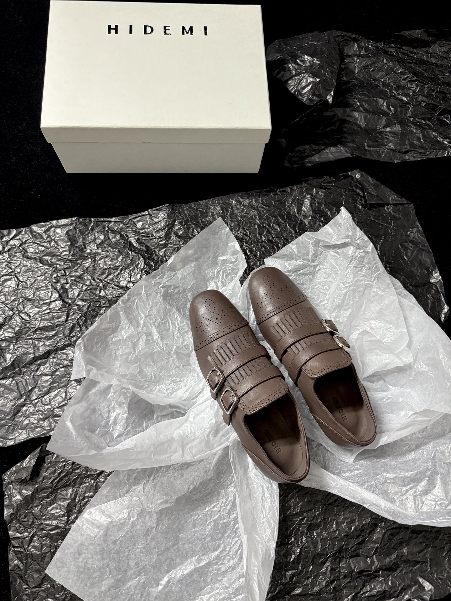 HIDEM 25AW New Arrival: Tassel Double-Buckle Loafer