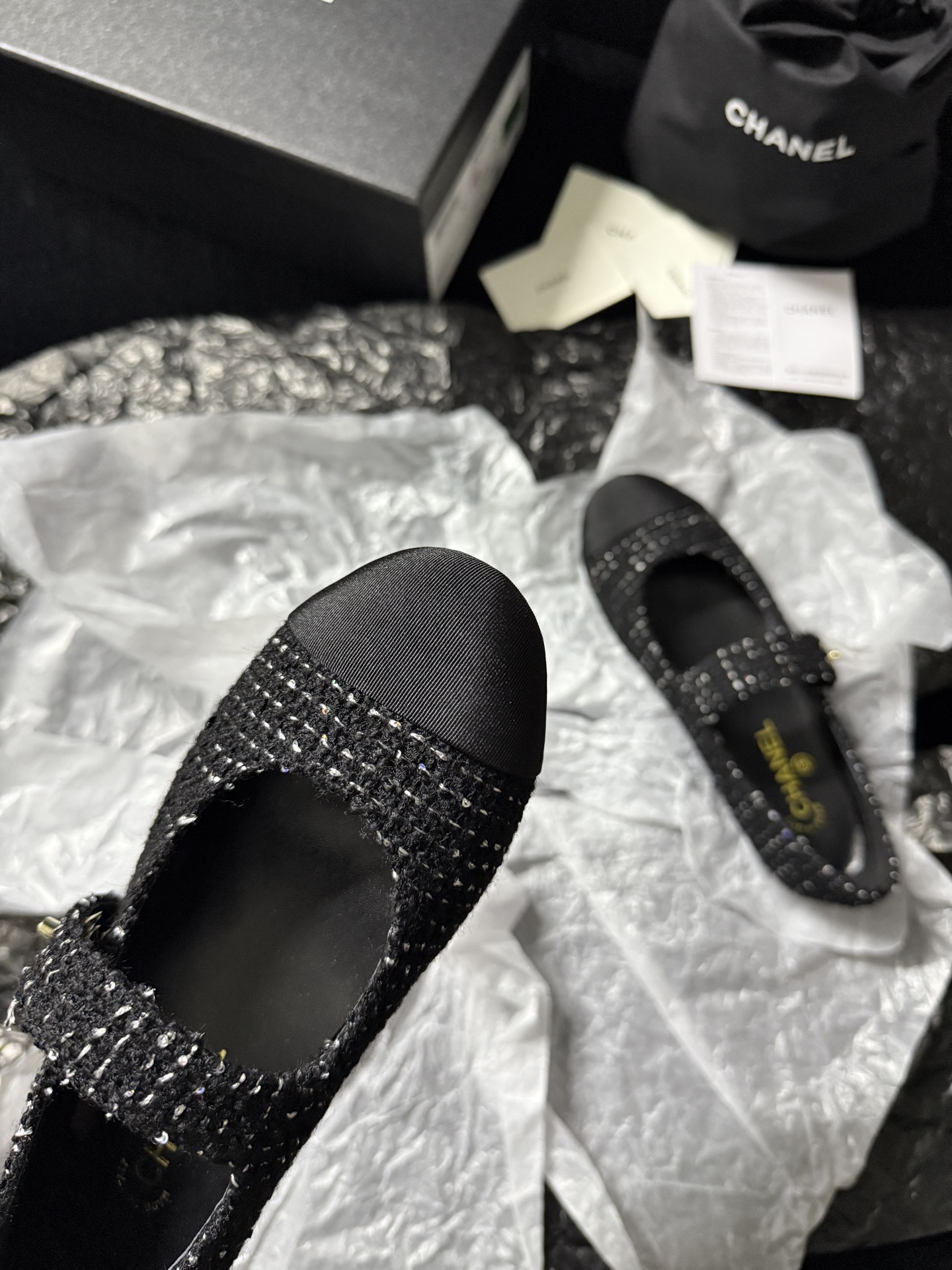 Chanel Tweed Mary Jane Shoes