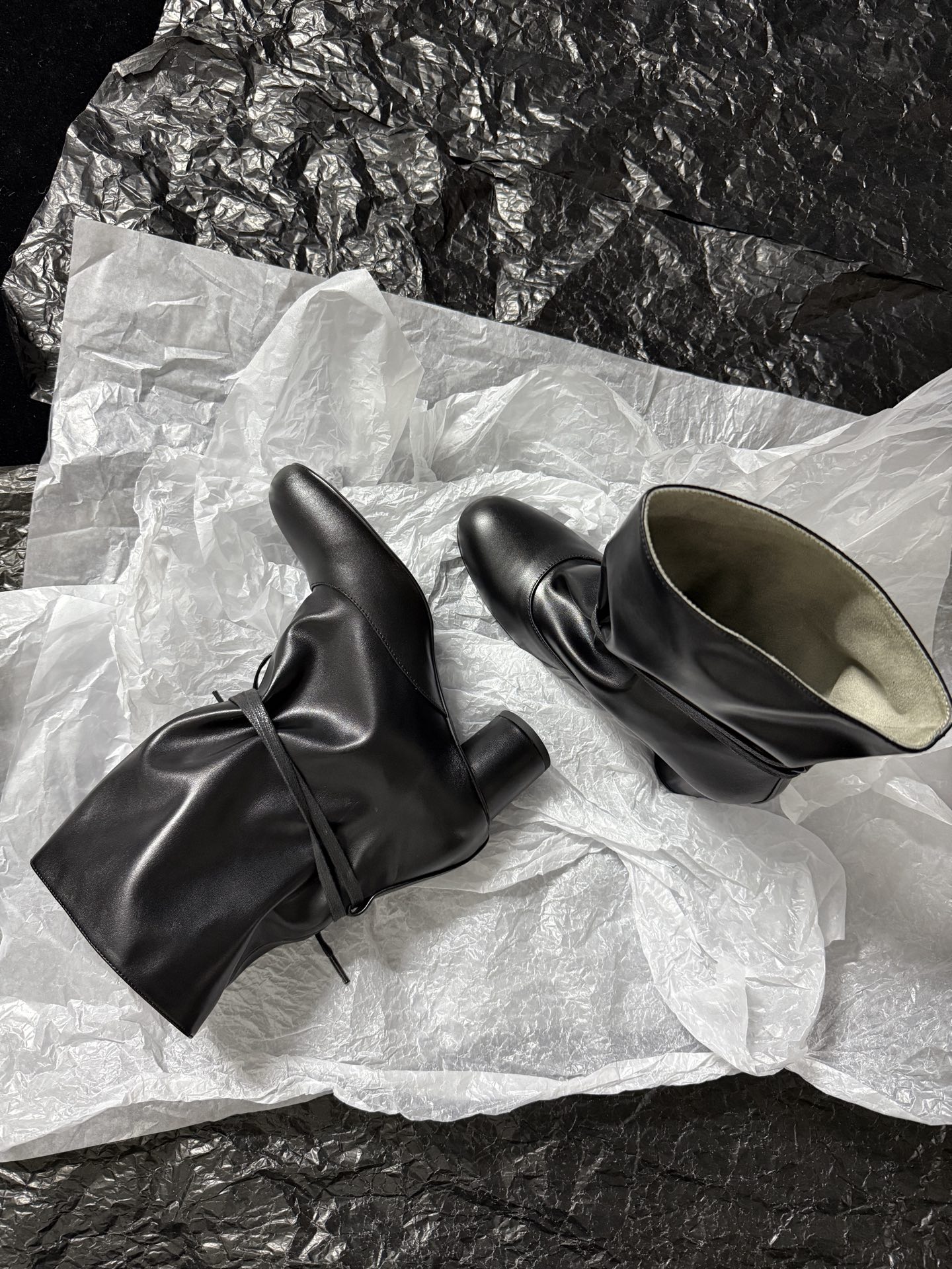 SOLESOPHY Soft Leather Mid-Calf Boots