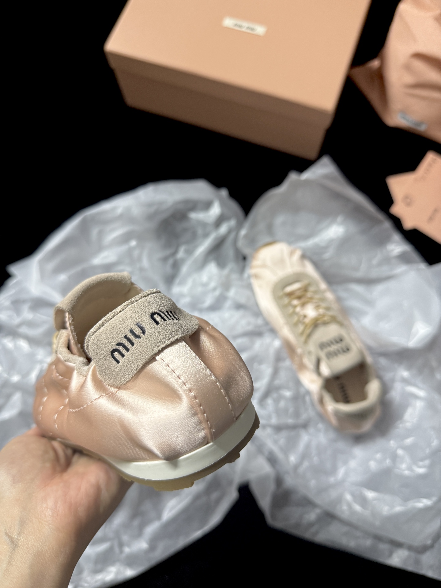 Miu Miu satin sneakers