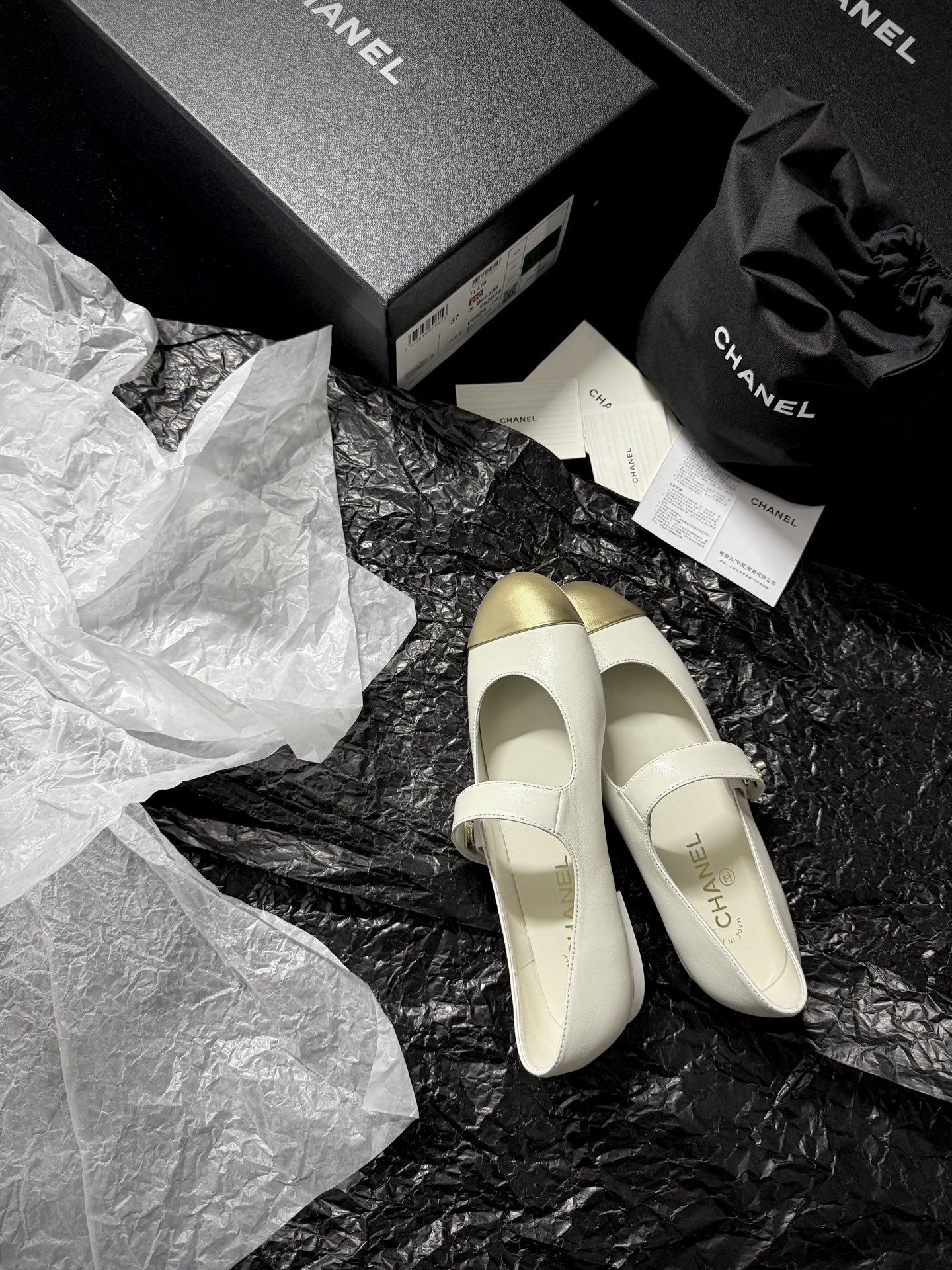 Chanel Metal-Toe Mary Jane Shoes