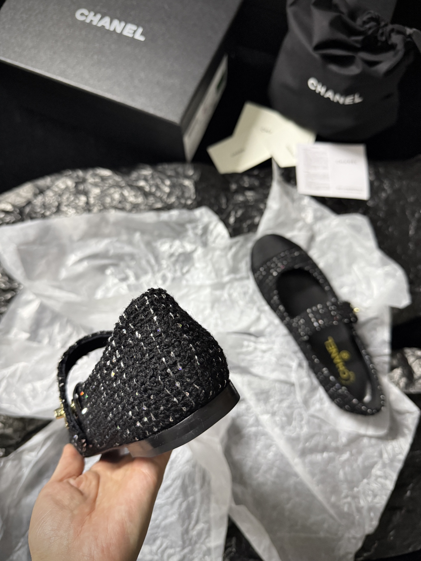 Chanel Tweed Mary Jane Shoes