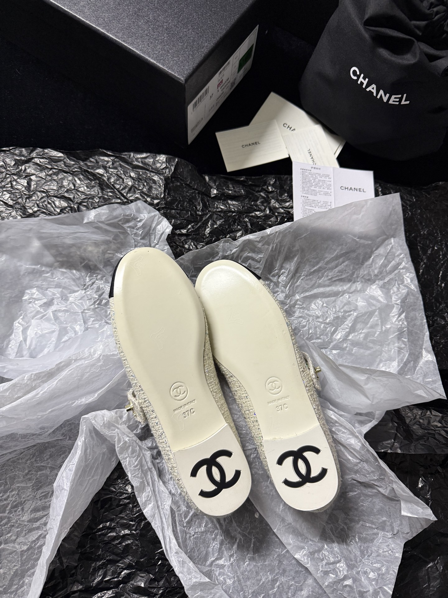 Chanel Tweed Mary Jane Shoes