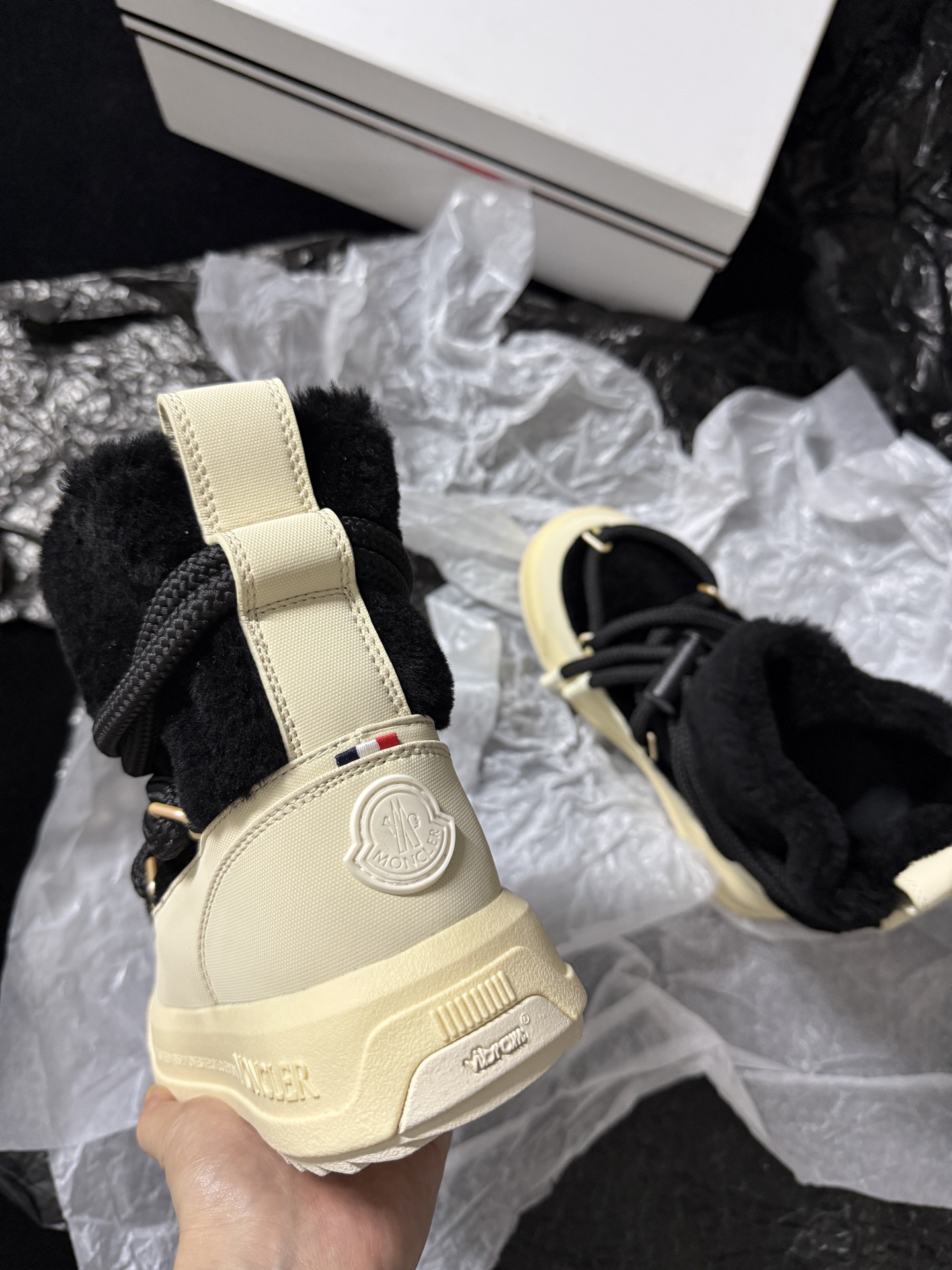 Moncler Fur-Trimmed Boots