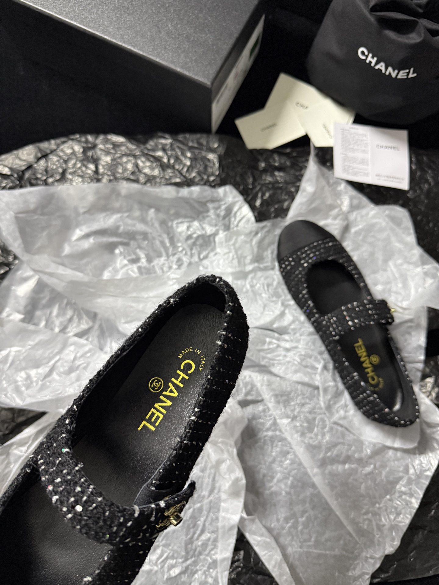Chanel Tweed Mary Jane Shoes