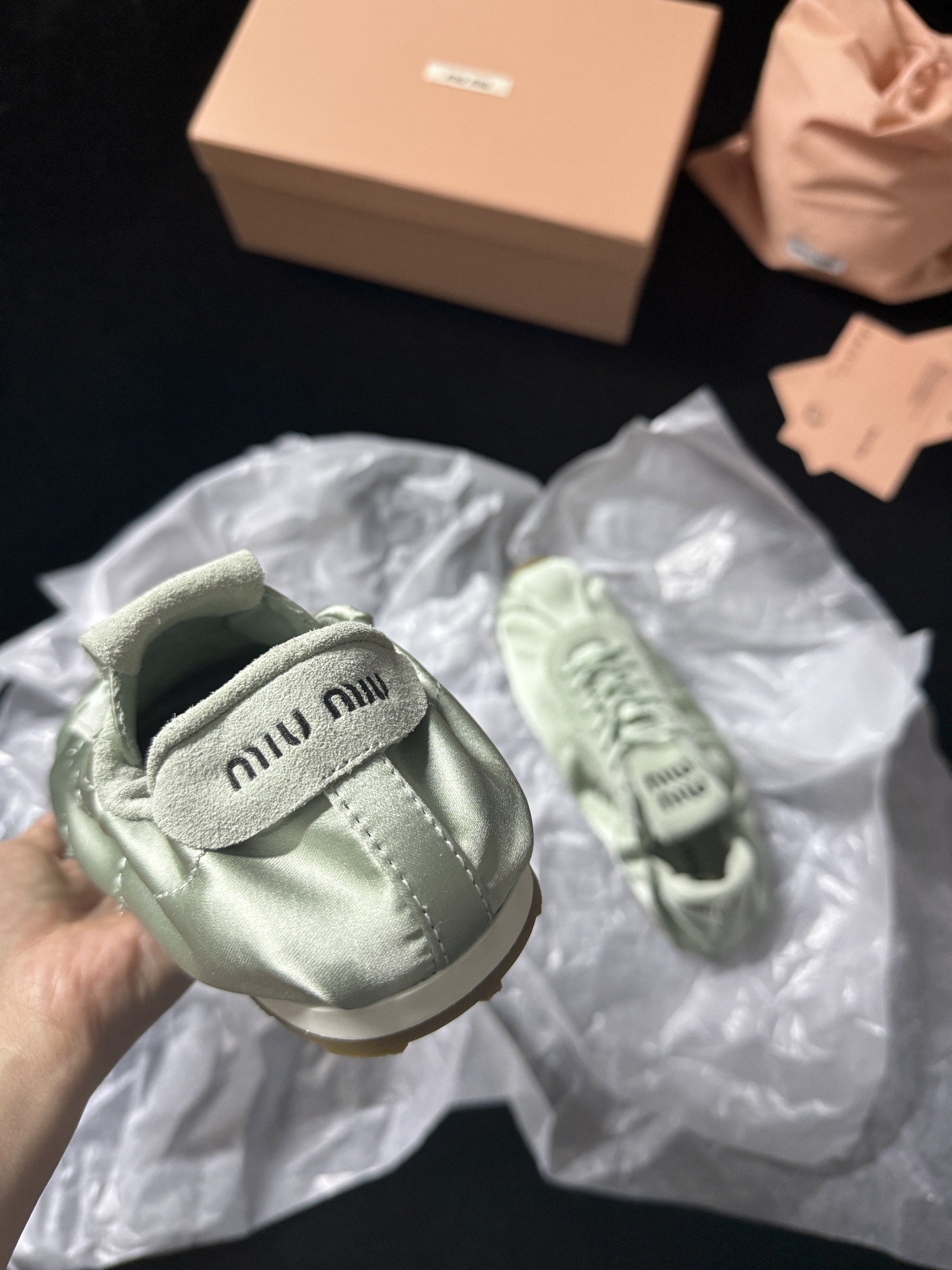 Miu Miu satin sneakers
